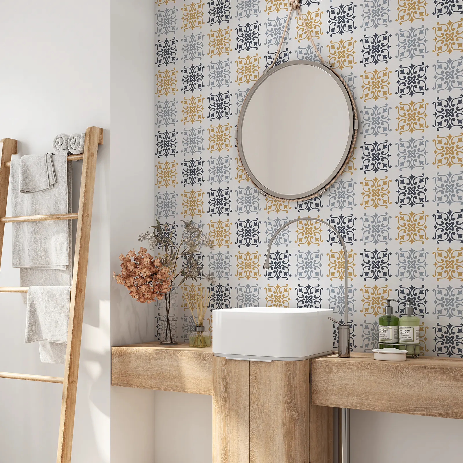 Peel and stick tile stickers - Turkish Ornamental Ceramic