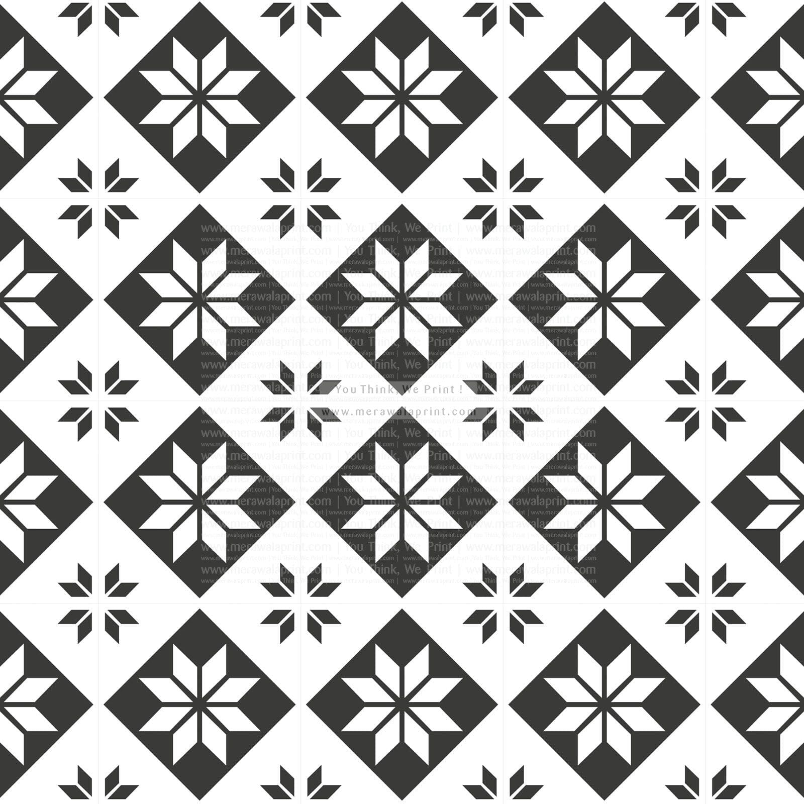 GEOMETRIC TILE SEAMLESS PATTERN. SCANDINAVIAN STYLE.