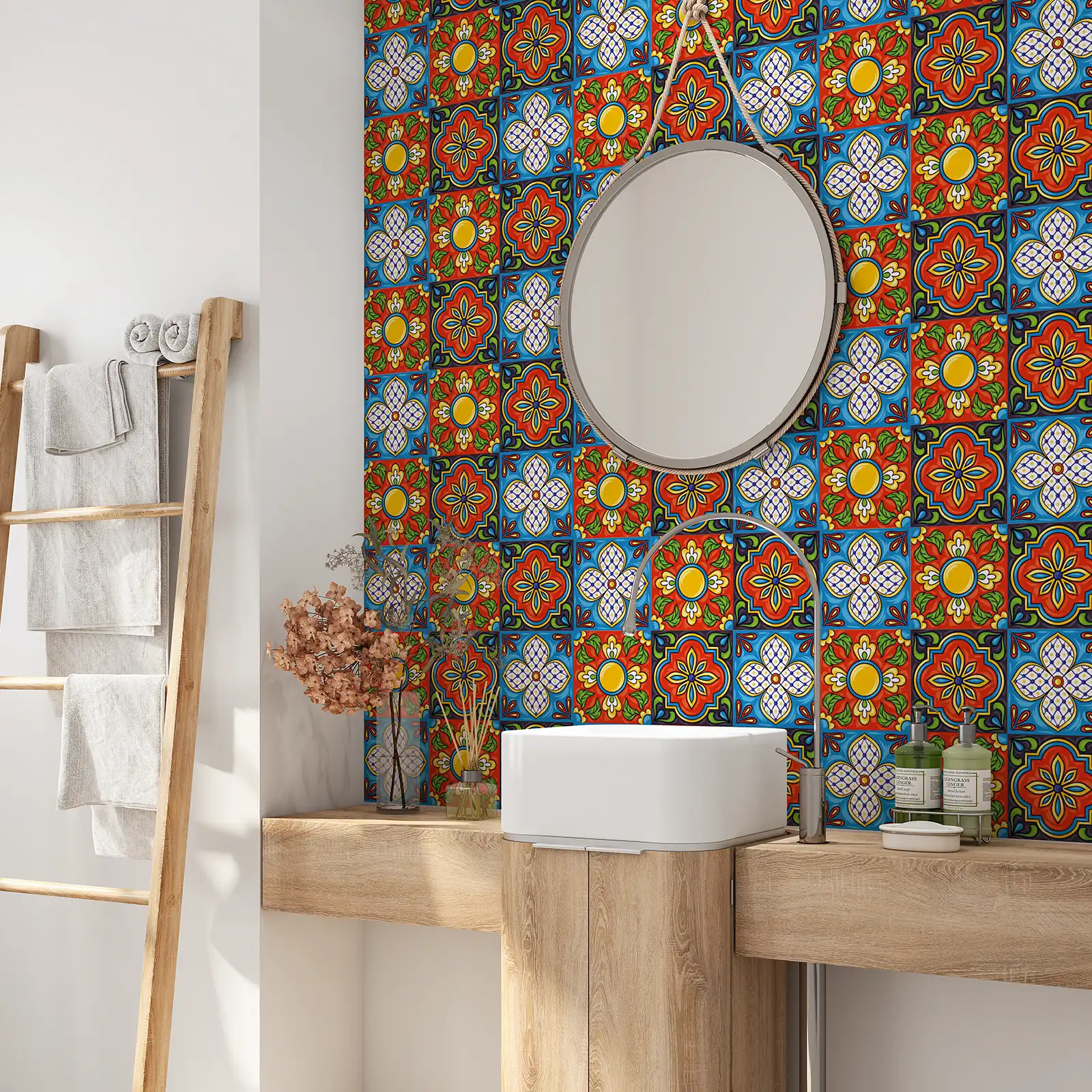 Mexican-talavera-ceramic-tile-pattern-