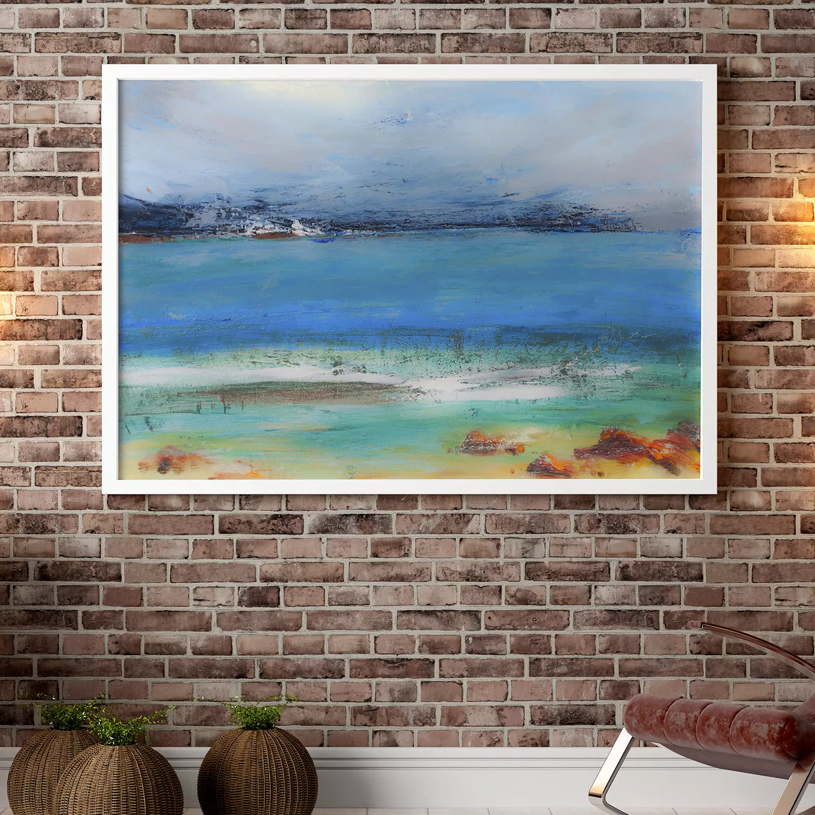 Modern Painting Of Cold Silent Ocean