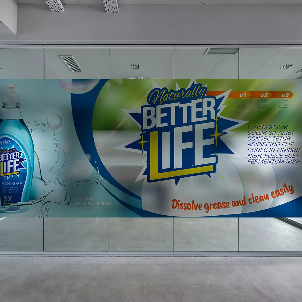 Glass films printing services decorative window films partitions Mera Wala Print Delhi.
