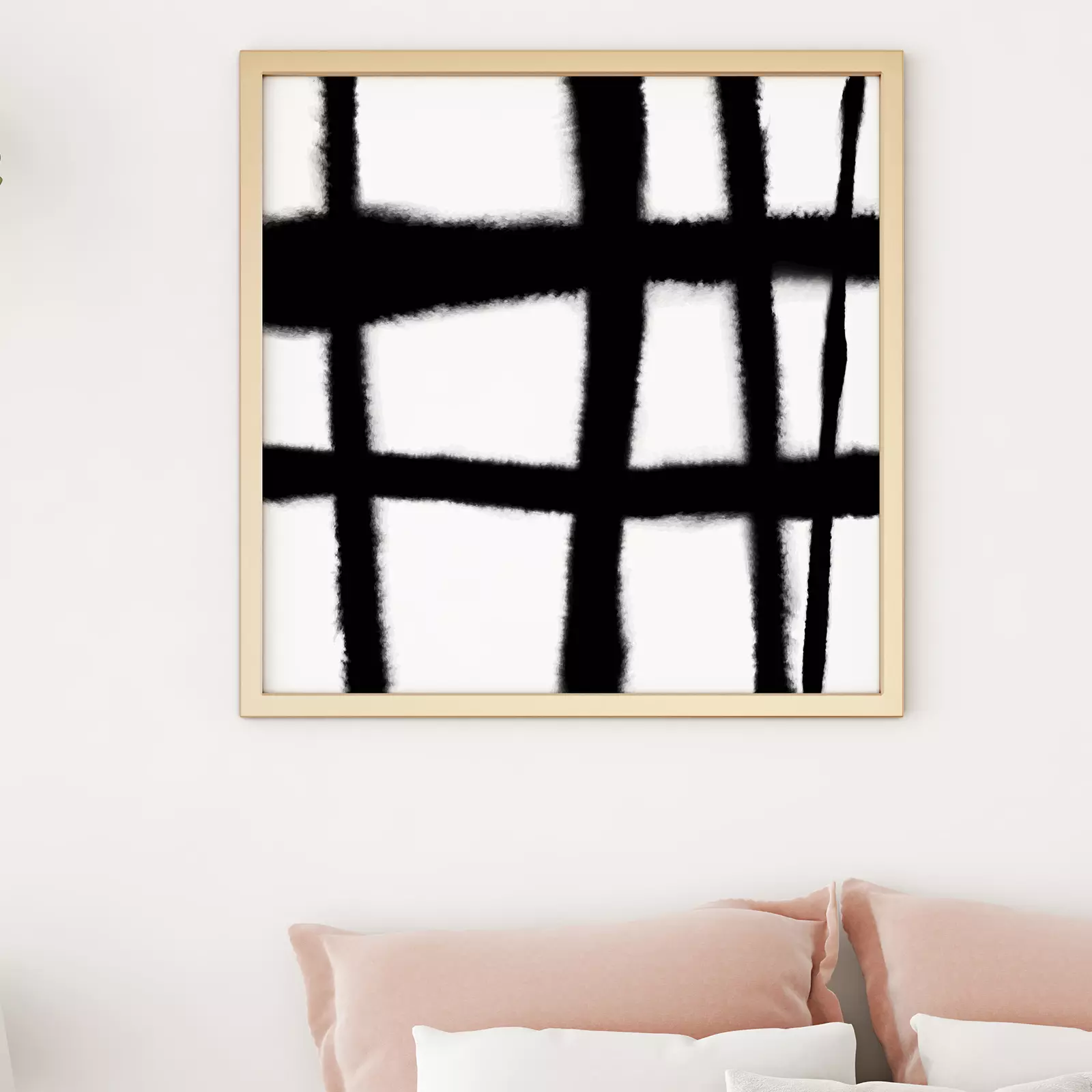 Pattern with Creative Texture. Vector Background of Paint Strokes. Black and White