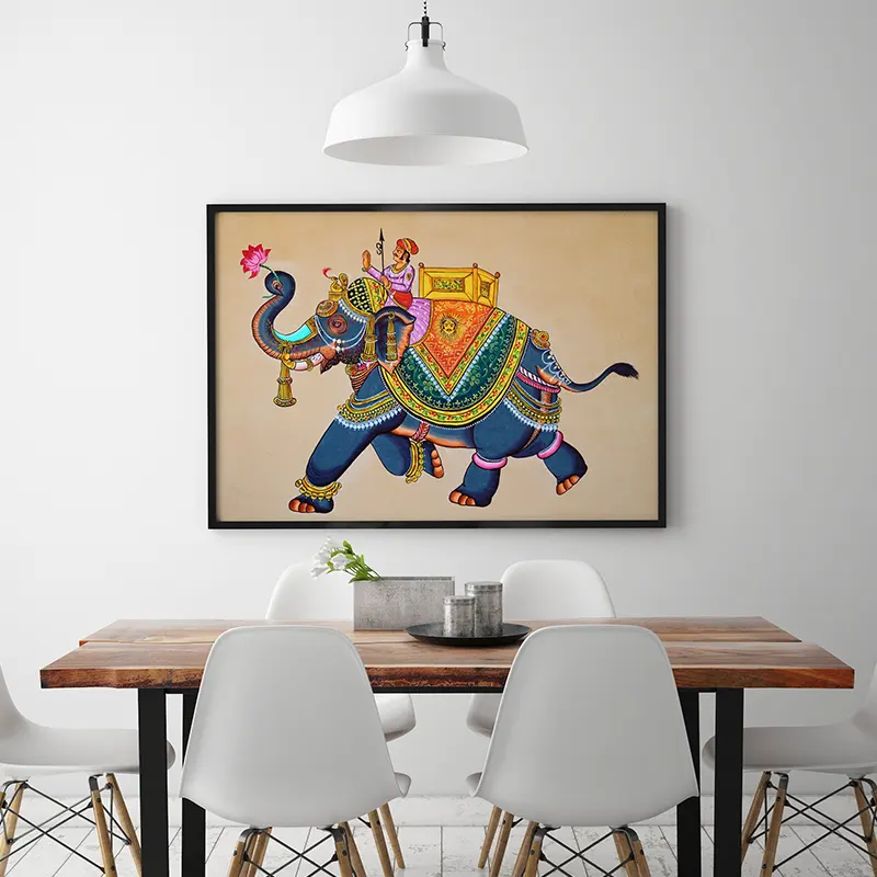 Rajasthani Wall Art, Maharaja Elephant