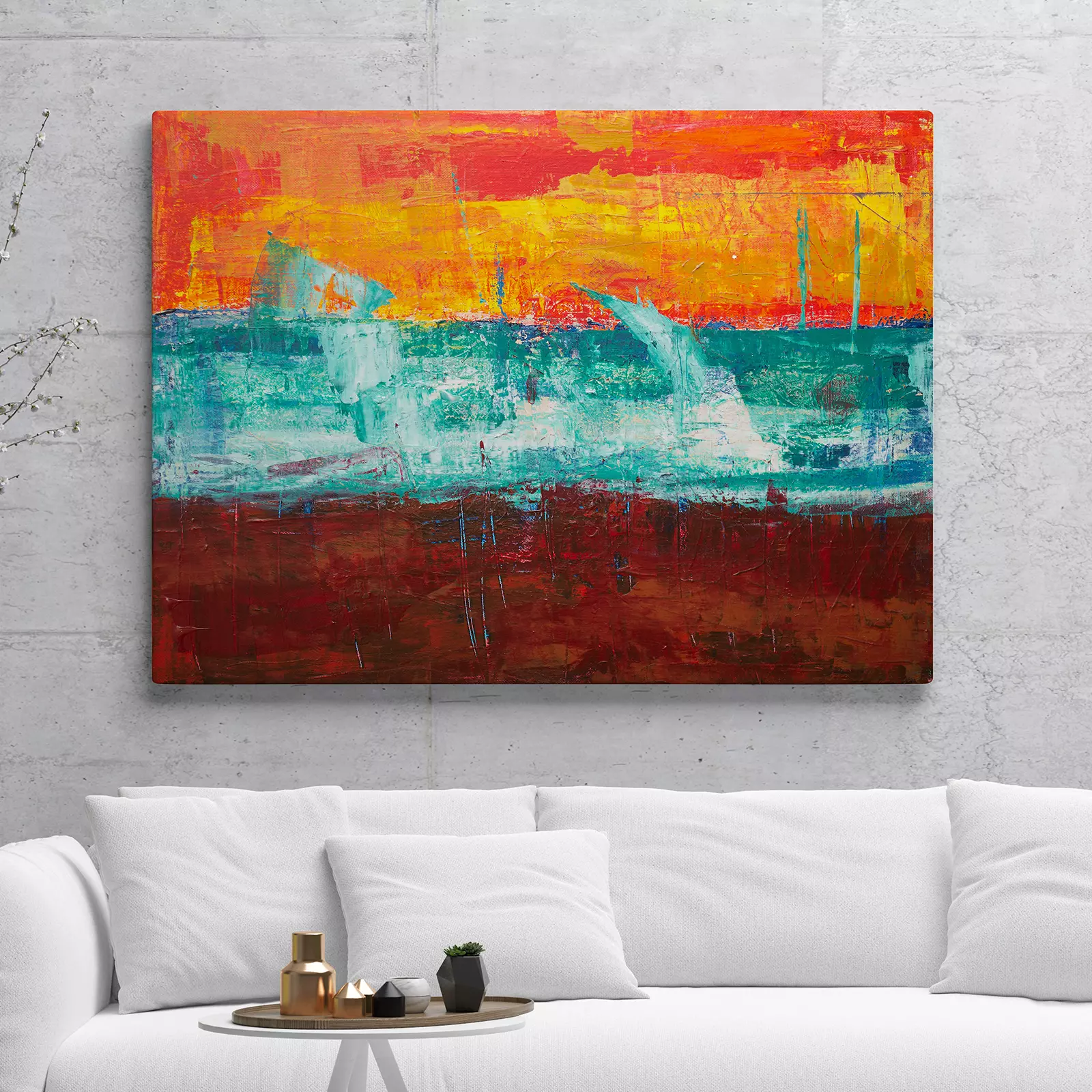 Multi-Color Strokes, Acrylic Painting