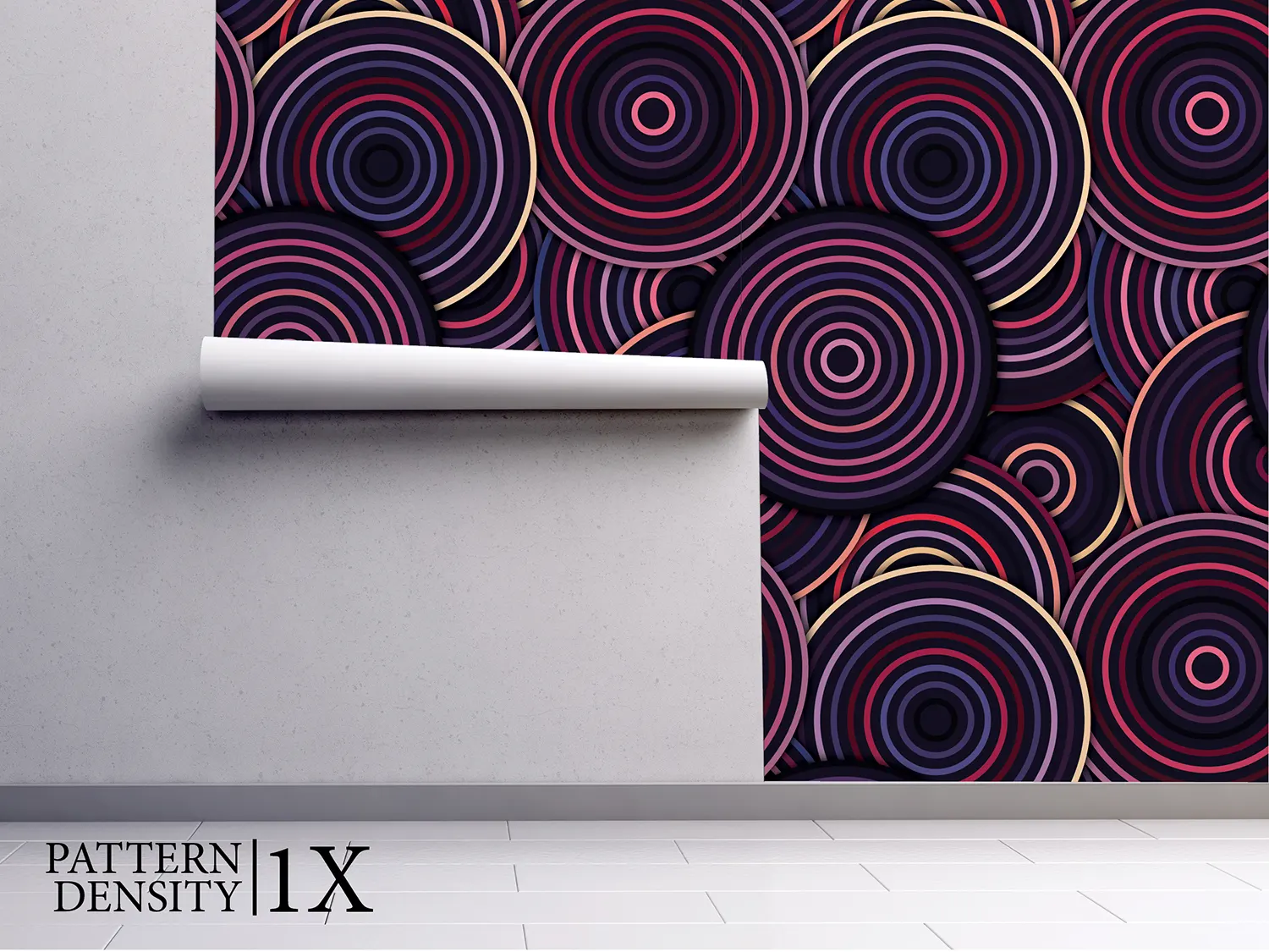Dark Circles Pattern – Layered Geometric Depth for Modern Walls, merawalaprint. mera wala print