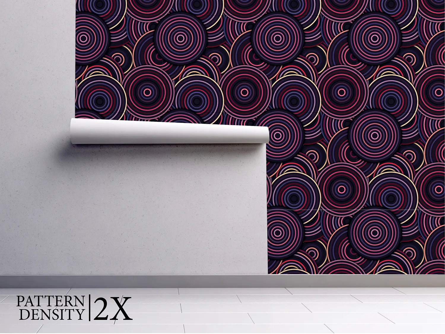 Dark Circles Pattern – Layered Geometric Depth for Modern Walls, merawalaprint. mera wala print
