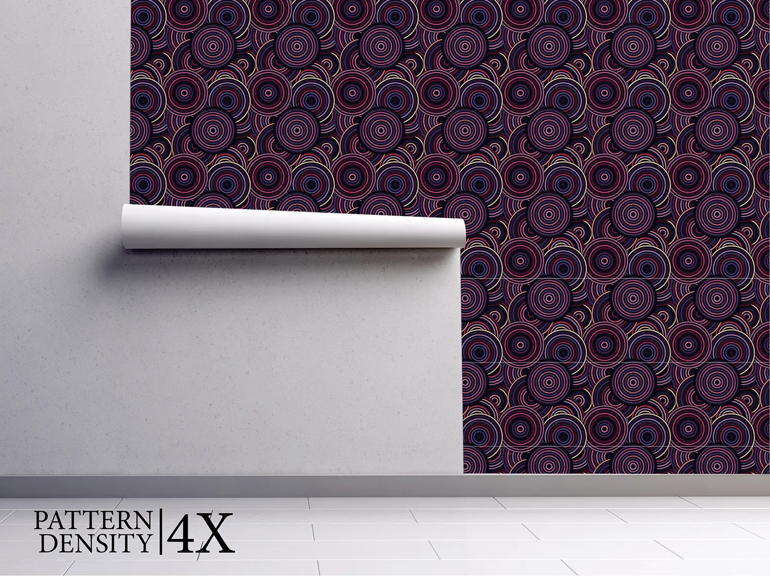 Dark Circles Pattern – Layered Geometric Depth for Modern Walls, merawalaprint. mera wala print