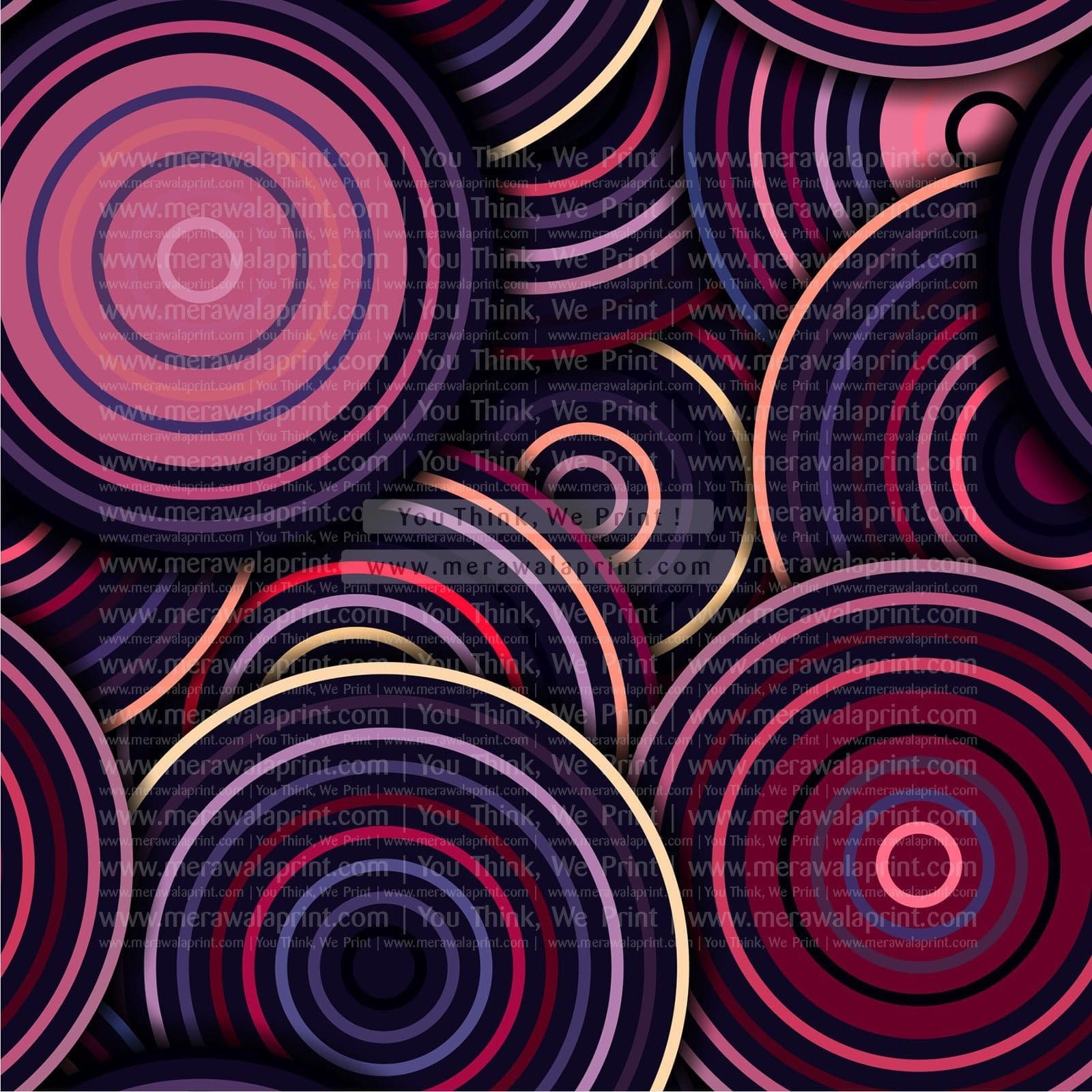 Dark Circles Pattern – Layered Geometric Depth for Modern Walls, merawalaprint. mera wala print