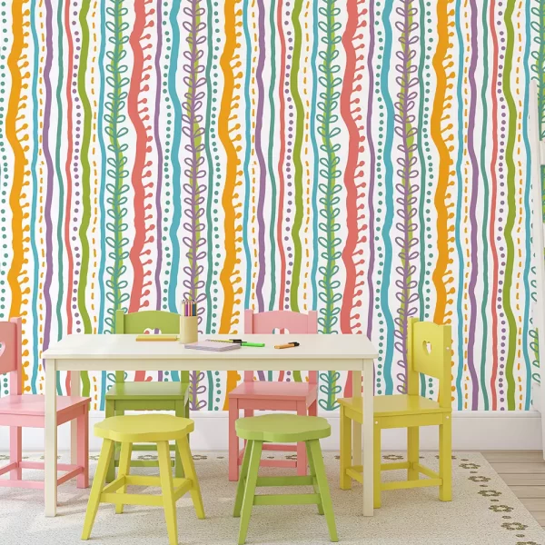 Vertical Stiches Wallpaper – Abstract Vertical Stripes Seamless Pattern