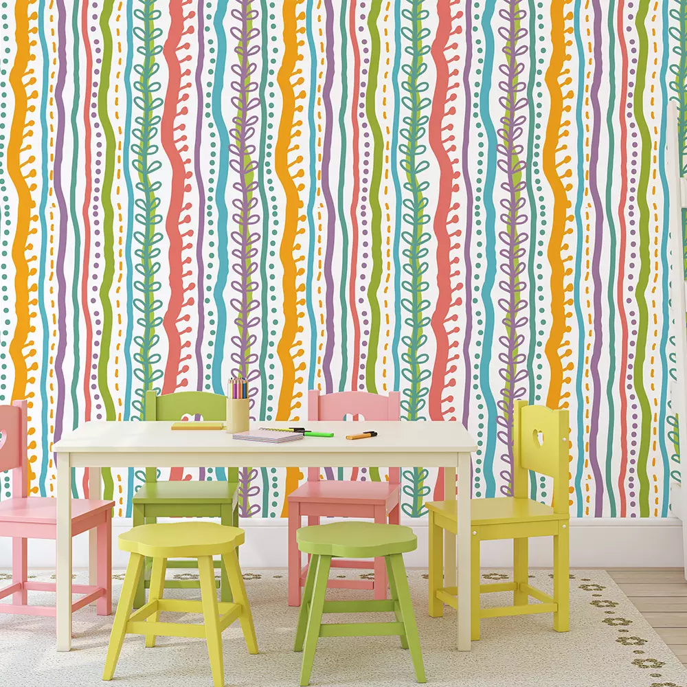 Vertical Stiches Wallpaper – Abstract Vertical Stripes Seamless Pattern
