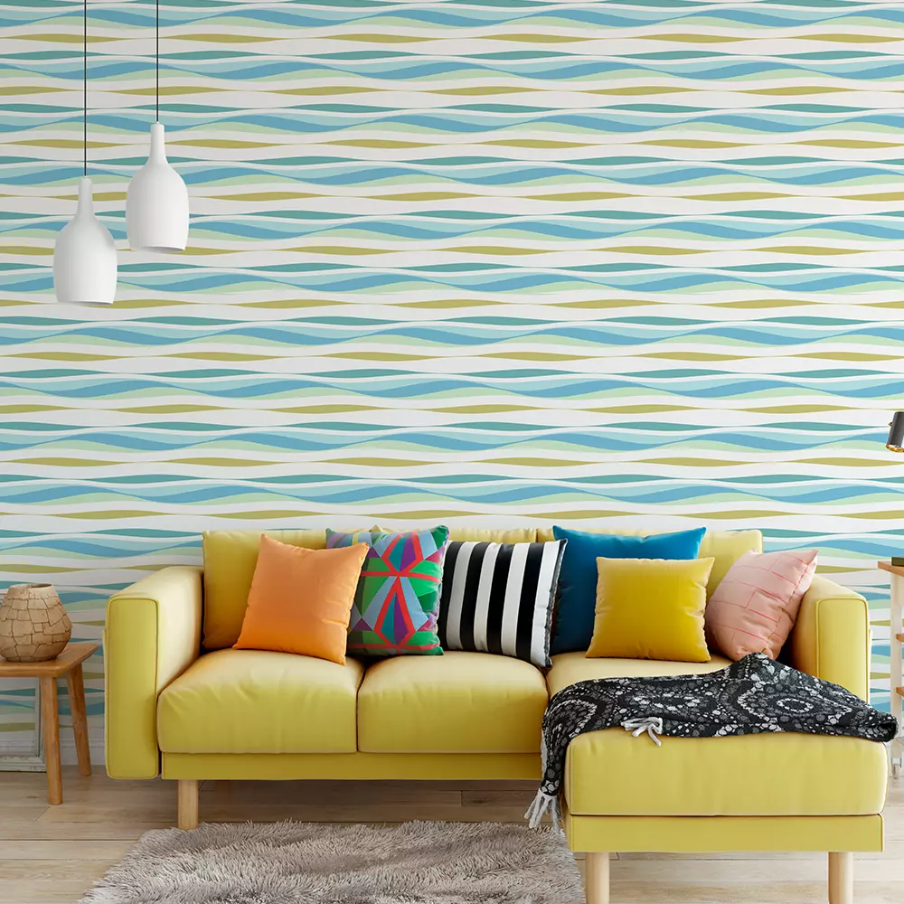 Experience the calming beauty of abstract ocean waves. This wavy wallpaper with organic shapes is perfect for interiors, digital art, and modern décor projects. merawalaprint. mera wala print