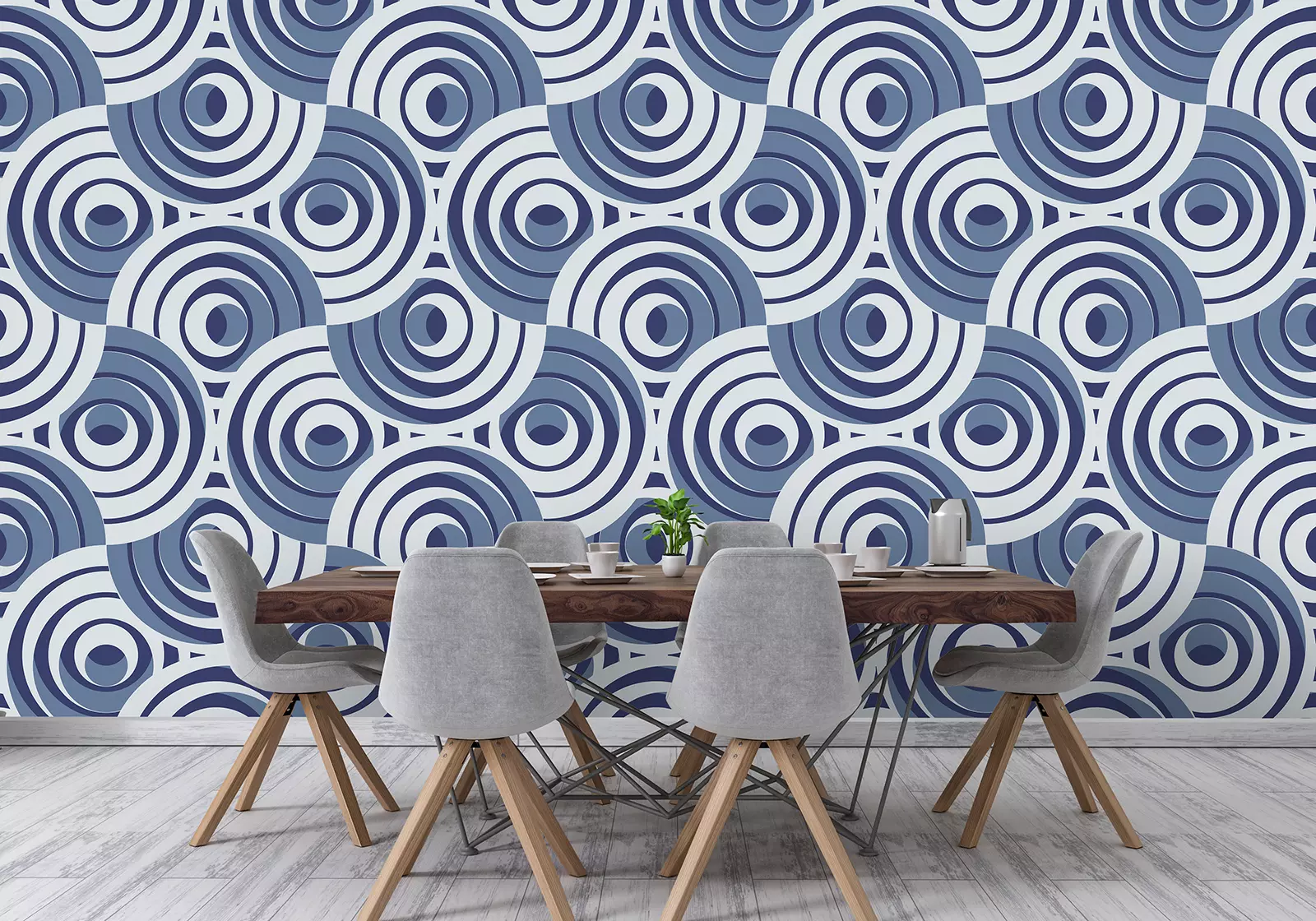 3D Ring Motifs Wall Design – Multi-Layered Decorative Ring Pattern, merawalaprint. mera wala print