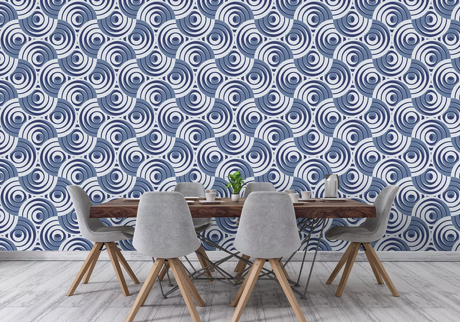 3D Ring Motifs Wall Design – Multi-Layered Decorative Ring Pattern, merawalaprint. mera wala print
