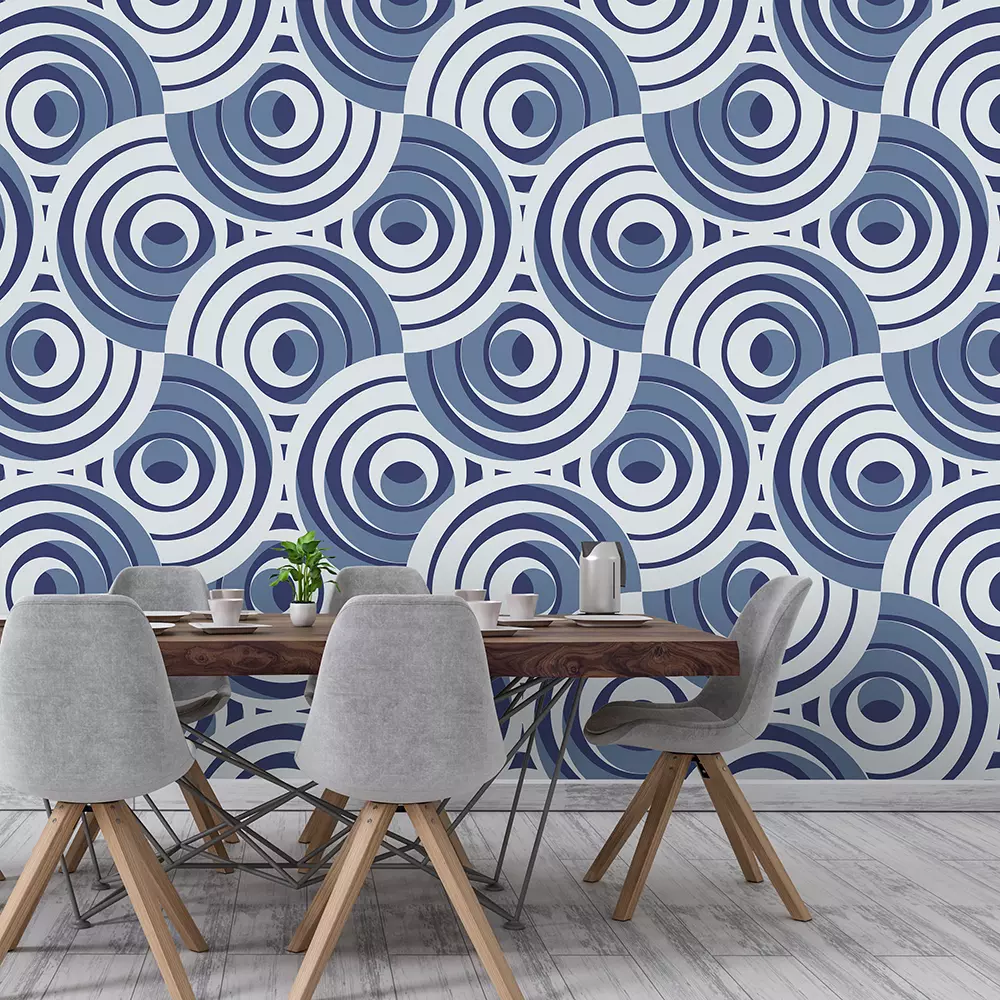 3D Ring Motifs Wall Design – Multi-Layered Decorative Ring Pattern, merawalaprint. mera wala print
