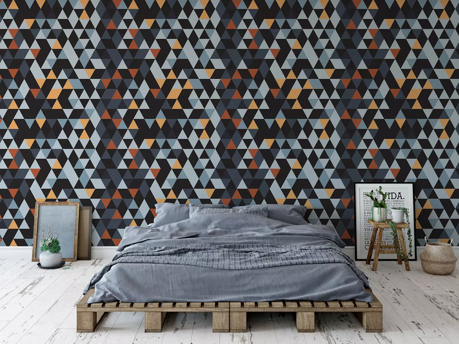 Origami Polygons Wallpaper – Abstract Geometric Polygonal Crystal Design,merawalaprint. mera wala print