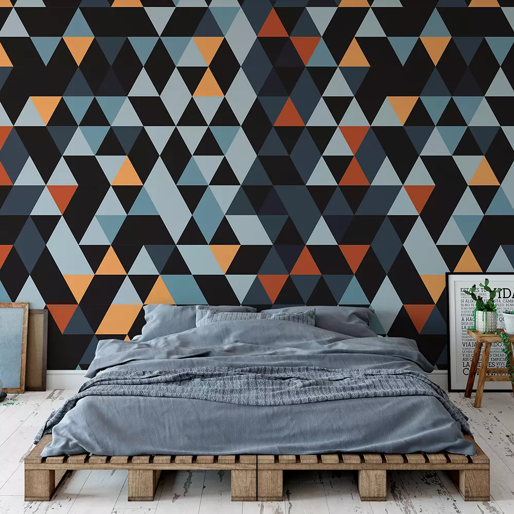 Origami Polygons Wallpaper – Abstract Geometric Polygonal Crystal Design,merawalaprint. mera wala print