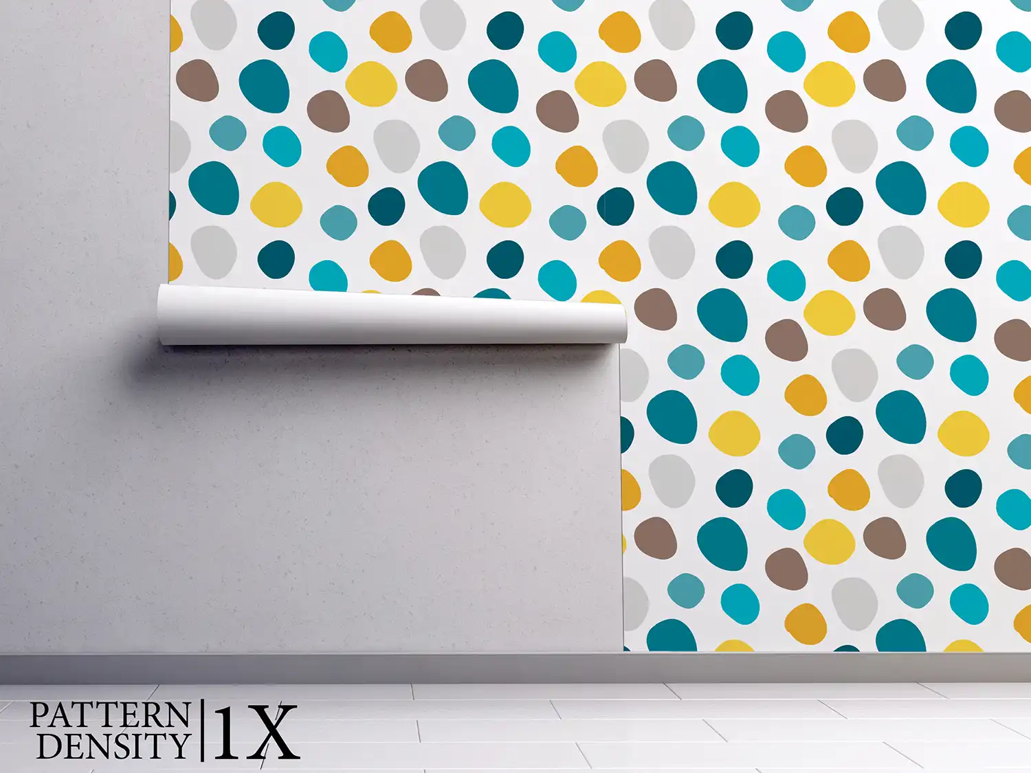 Abstract Circles Seamless Pattern – Modern Circle Design on White Background, merawalaprint. mera wala print