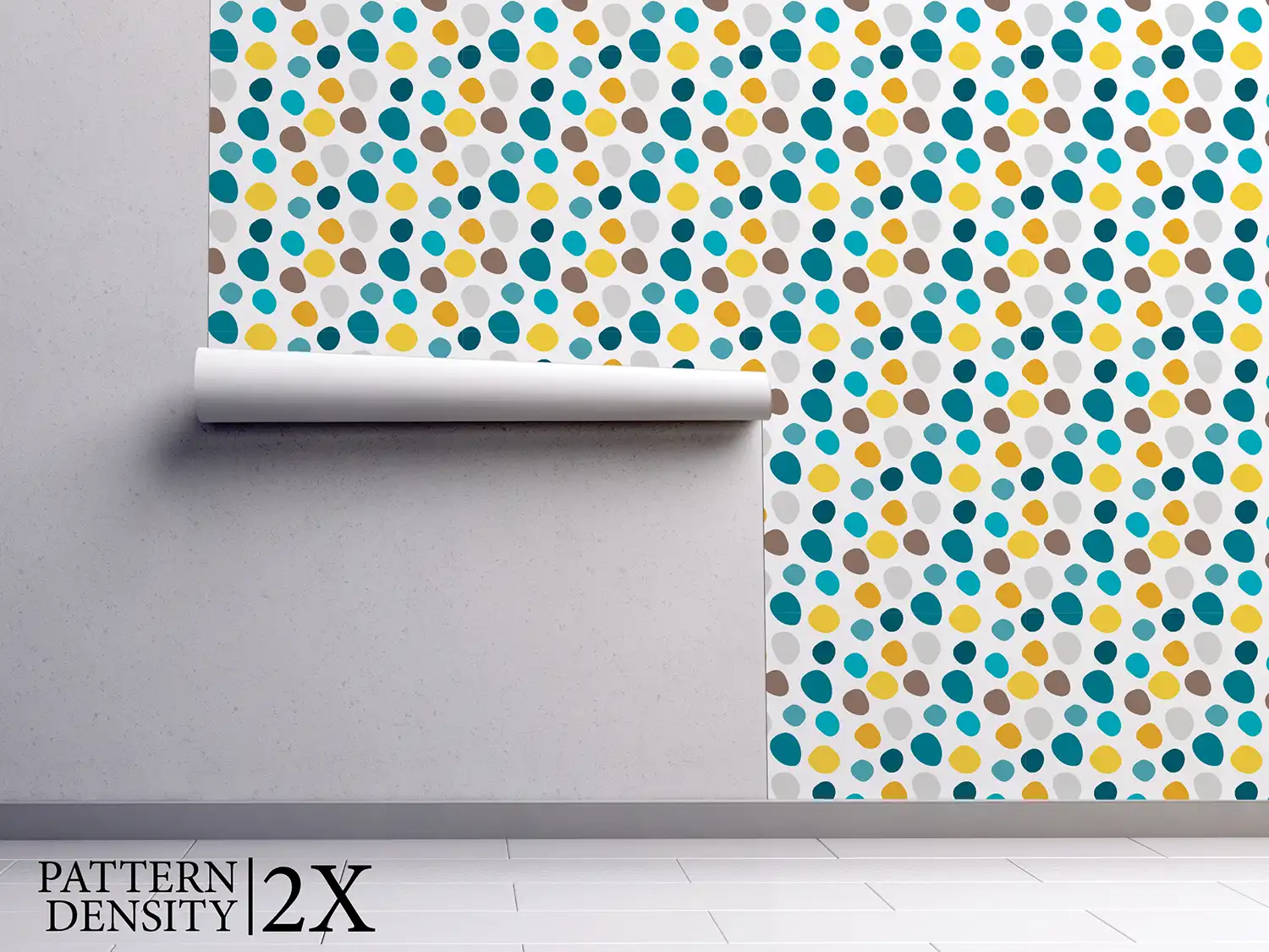 Abstract Circles Seamless Pattern – Modern Circle Design on White Background, merawalaprint. mera wala print