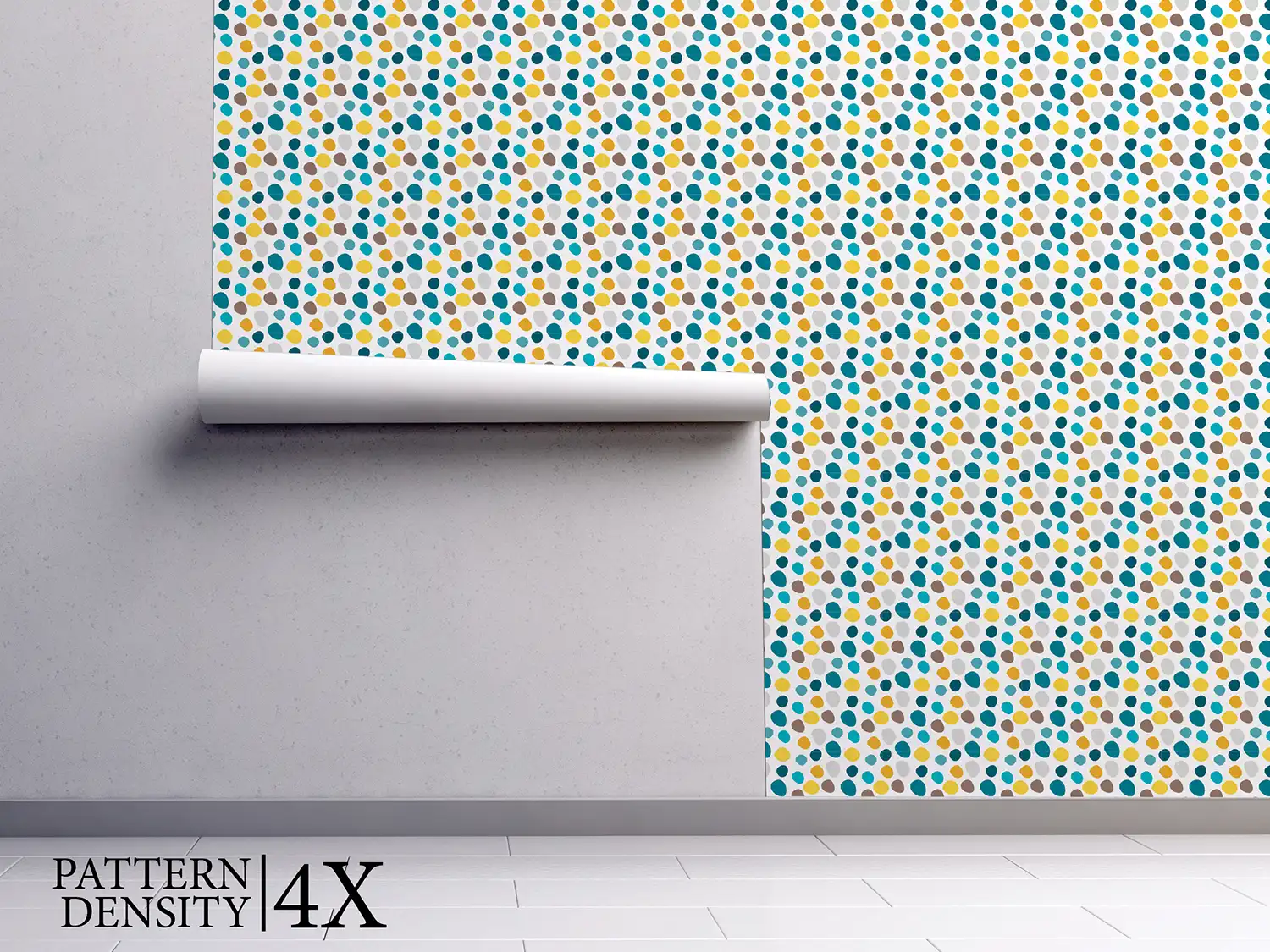 Abstract Circles Seamless Pattern – Modern Circle Design on White Background, merawalaprint. mera wala print