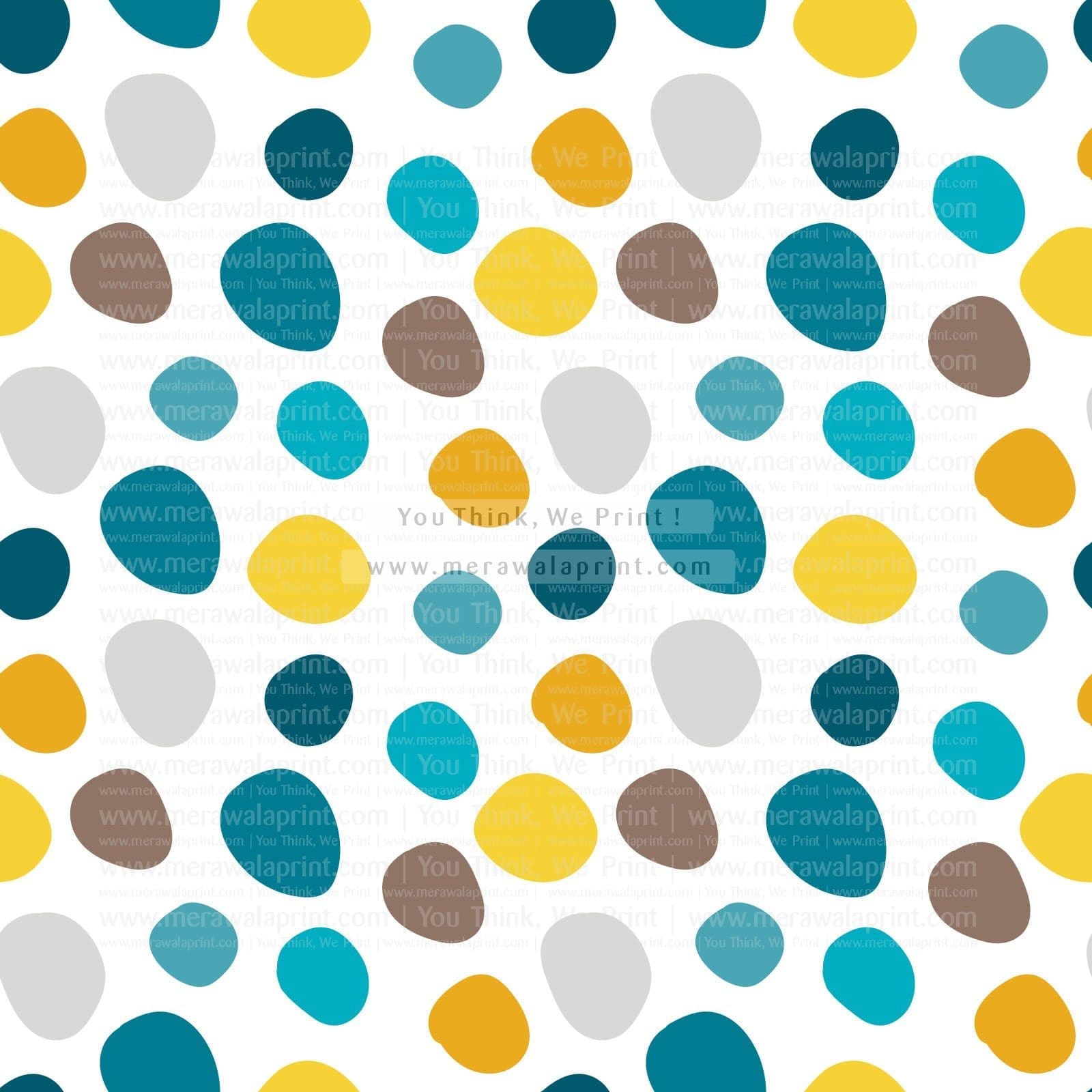 Abstract Circles Seamless Pattern – Modern Circle Design on White Background, merawalaprint. mera wala print