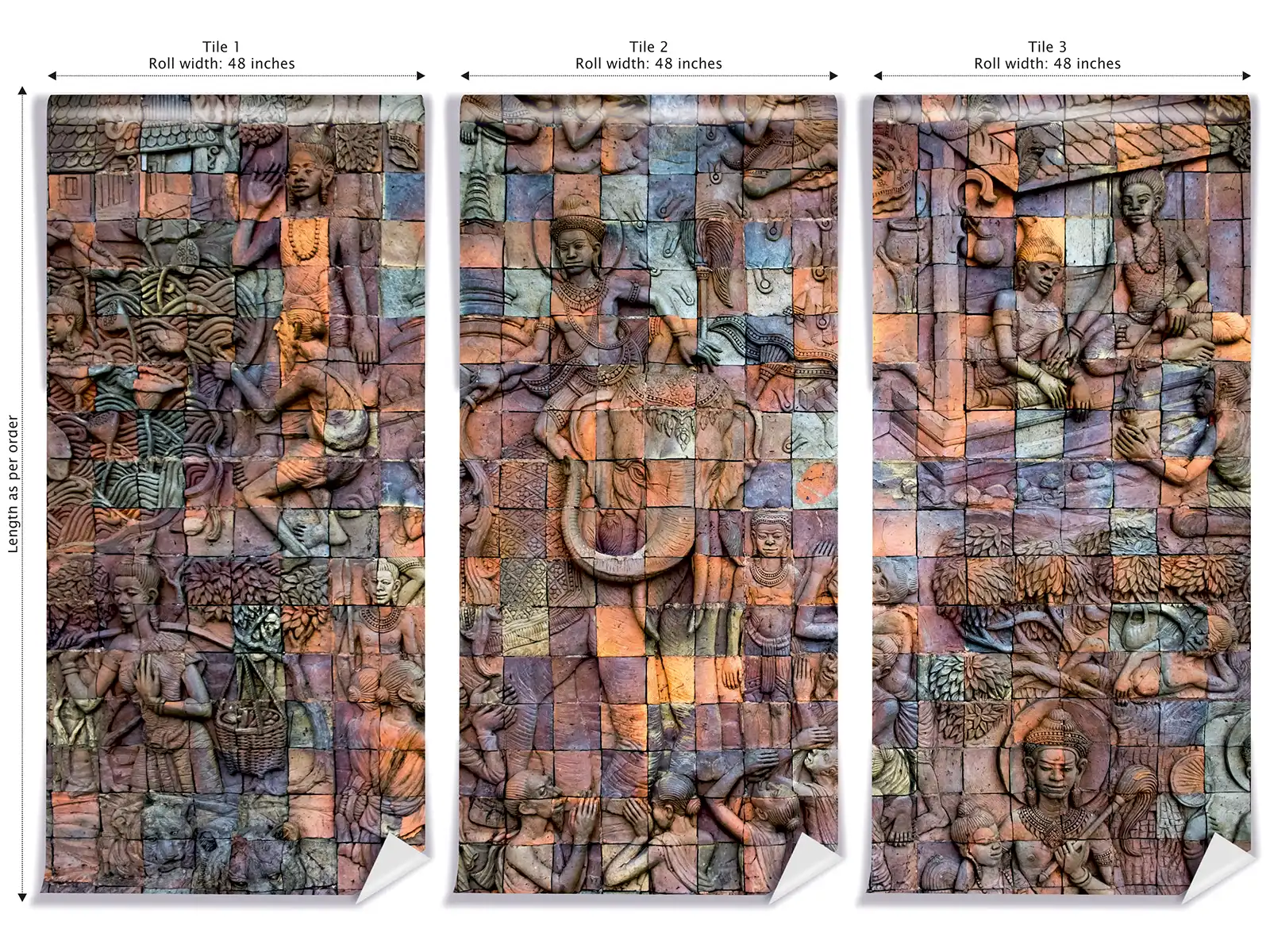 Buddha Wooden Carving Wall Mural – Spiritual Wall Art for Meditation and Serenity, merawalaprint. mera wala print