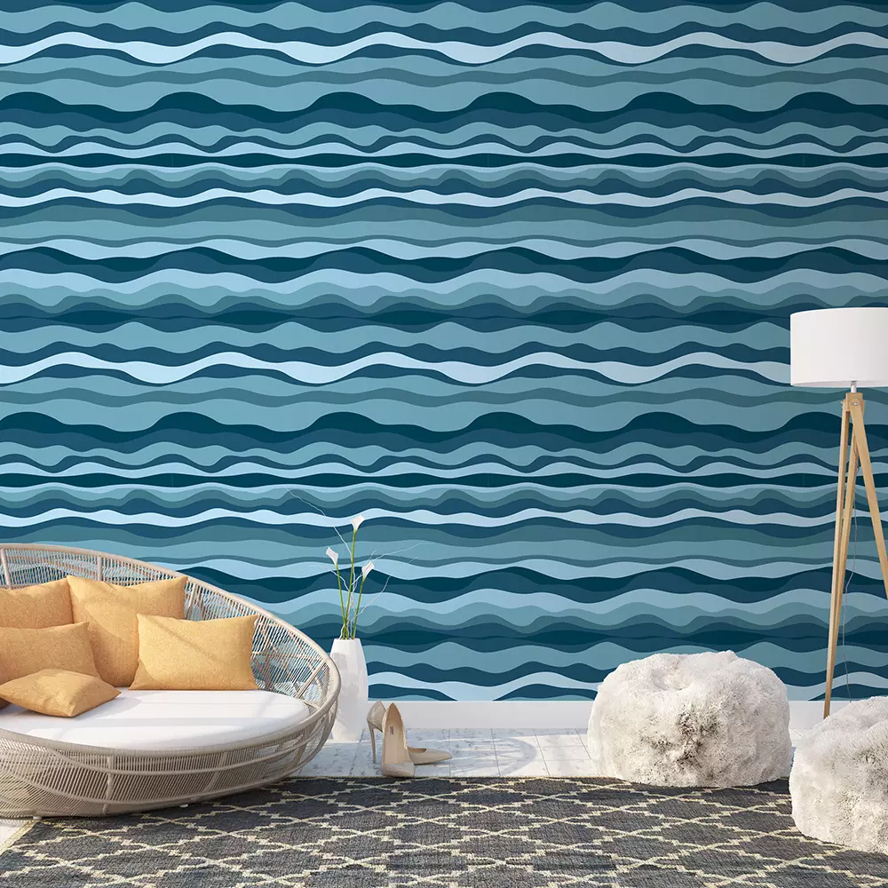 WILD WAVES – Dynamic Ocean Wave Wall Mural