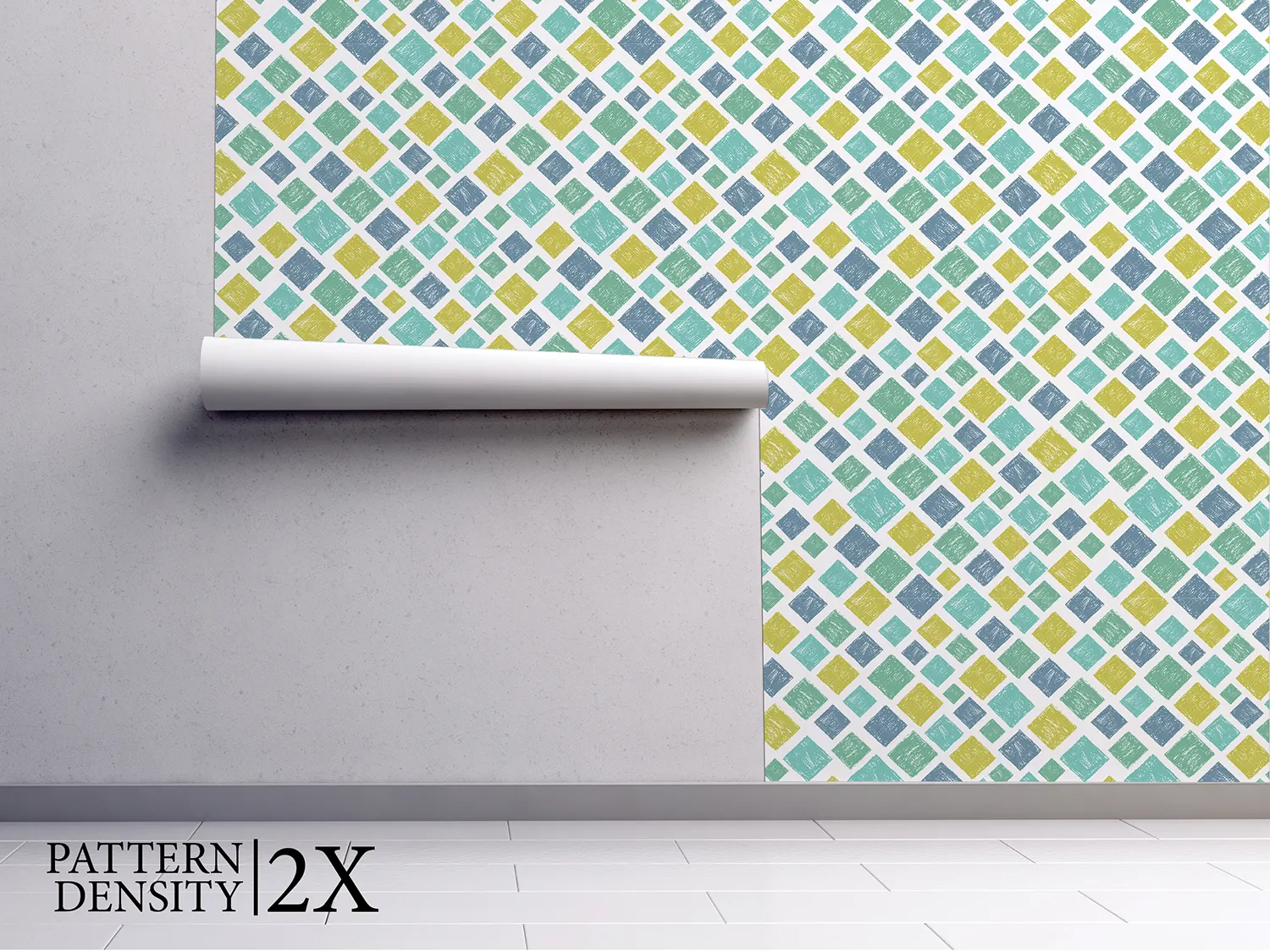 Crayon Blocks – Handmade Geometrical Pattern with Vibrant Crayon Colors, merawalaprint. mera wala print