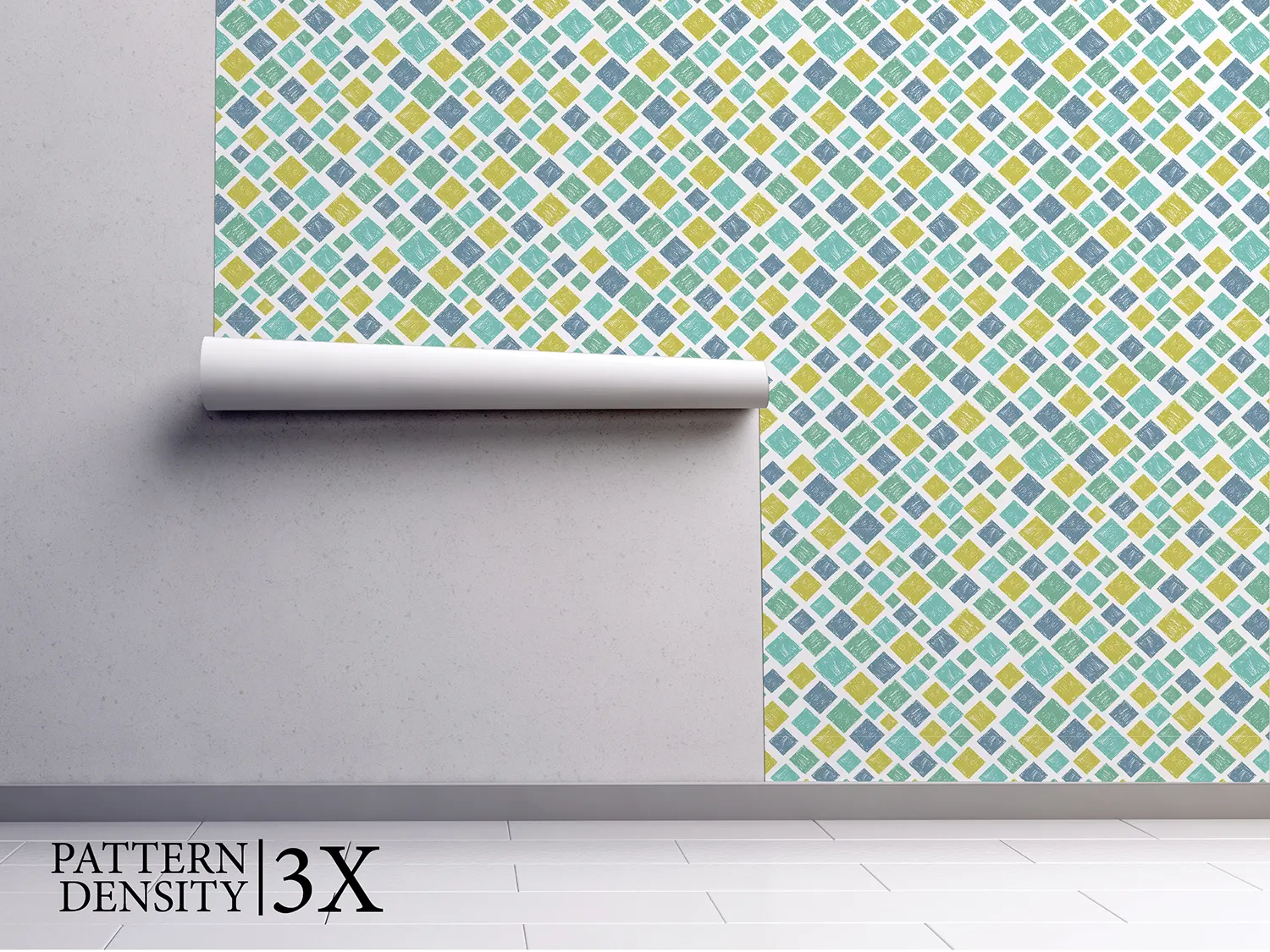 Crayon Blocks – Handmade Geometrical Pattern with Vibrant Crayon Colors, merawalaprint. mera wala print