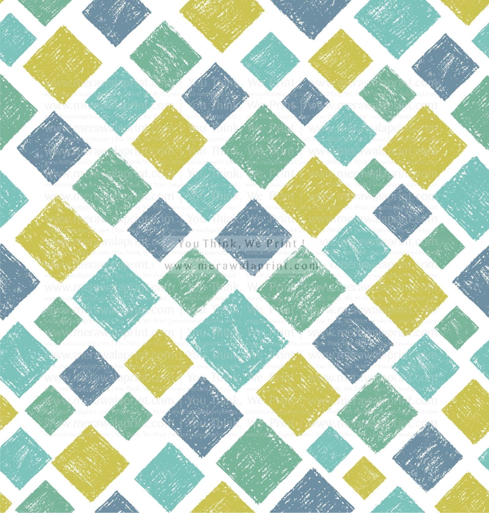 Crayon Blocks – Handmade Geometrical Pattern with Vibrant Crayon Colors, merawalaprint. mera wala print