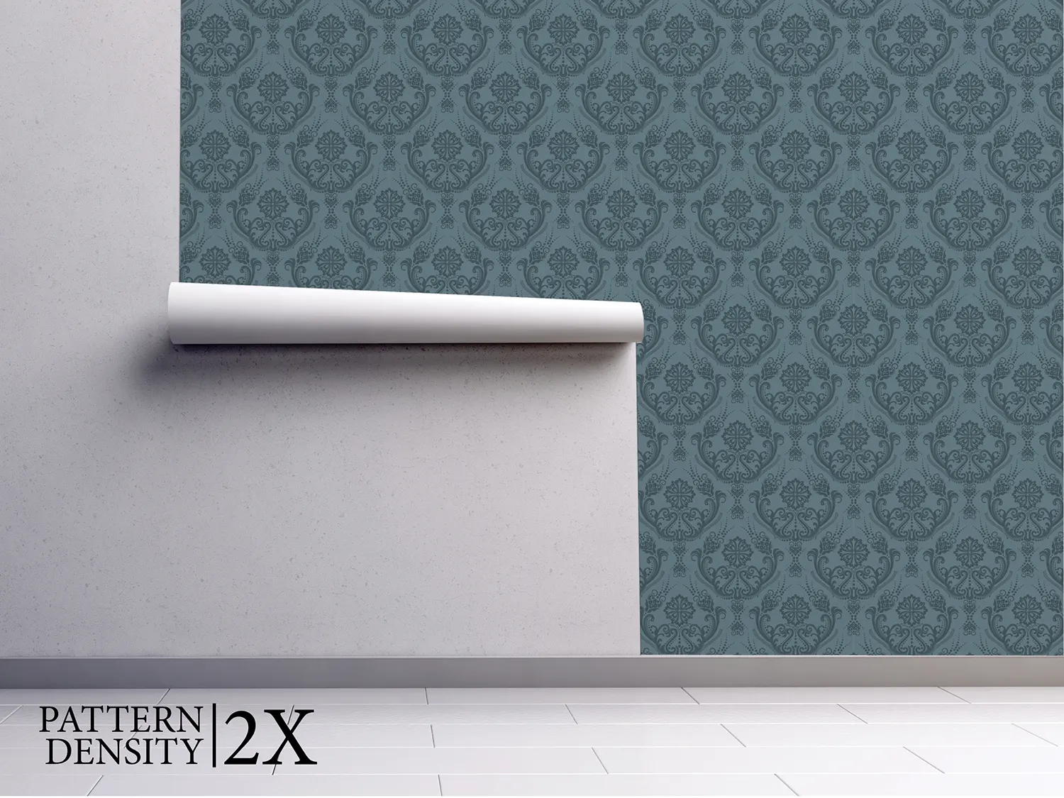 Luxury Grey Flowers Wallpaper – Elegant European Seamless Floral Design
