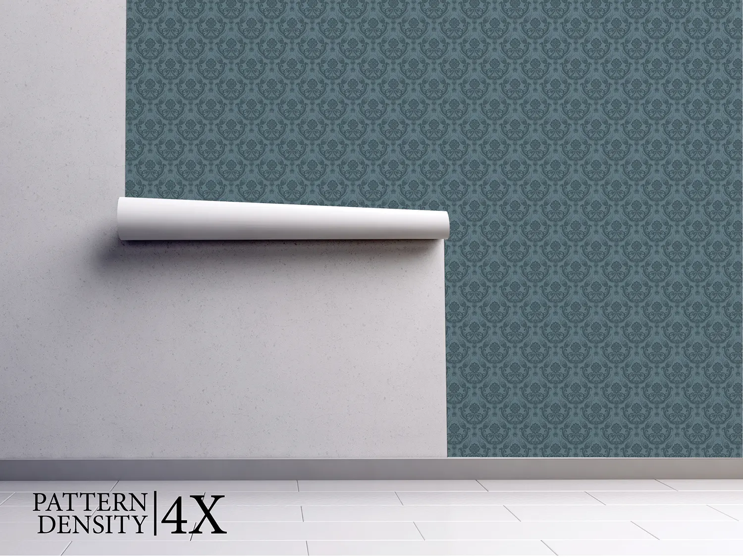 Luxury Grey Flowers Wallpaper – Elegant European Seamless Floral Design