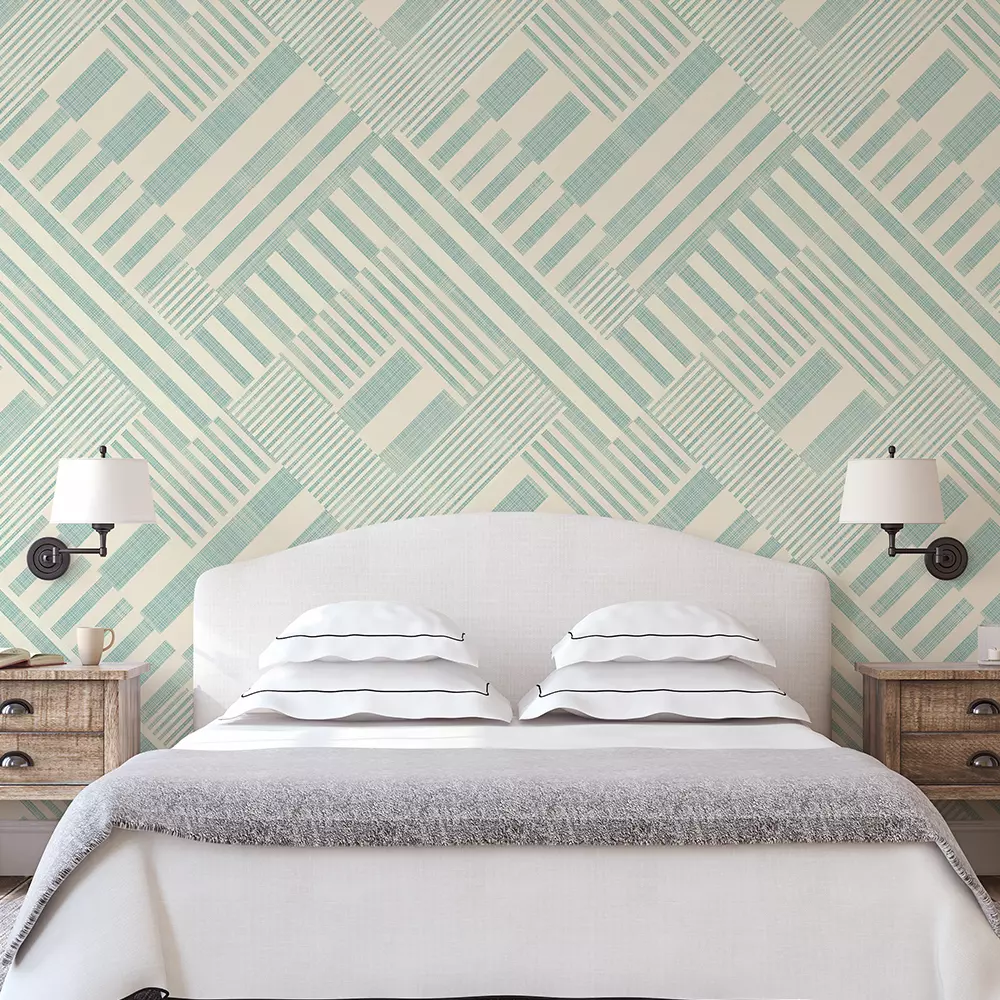 Pastel Fabric Stripes Wallpaper – Old Fashioned Fabric Print for Modern Wall Coverings, merawalaprint. mera wala print