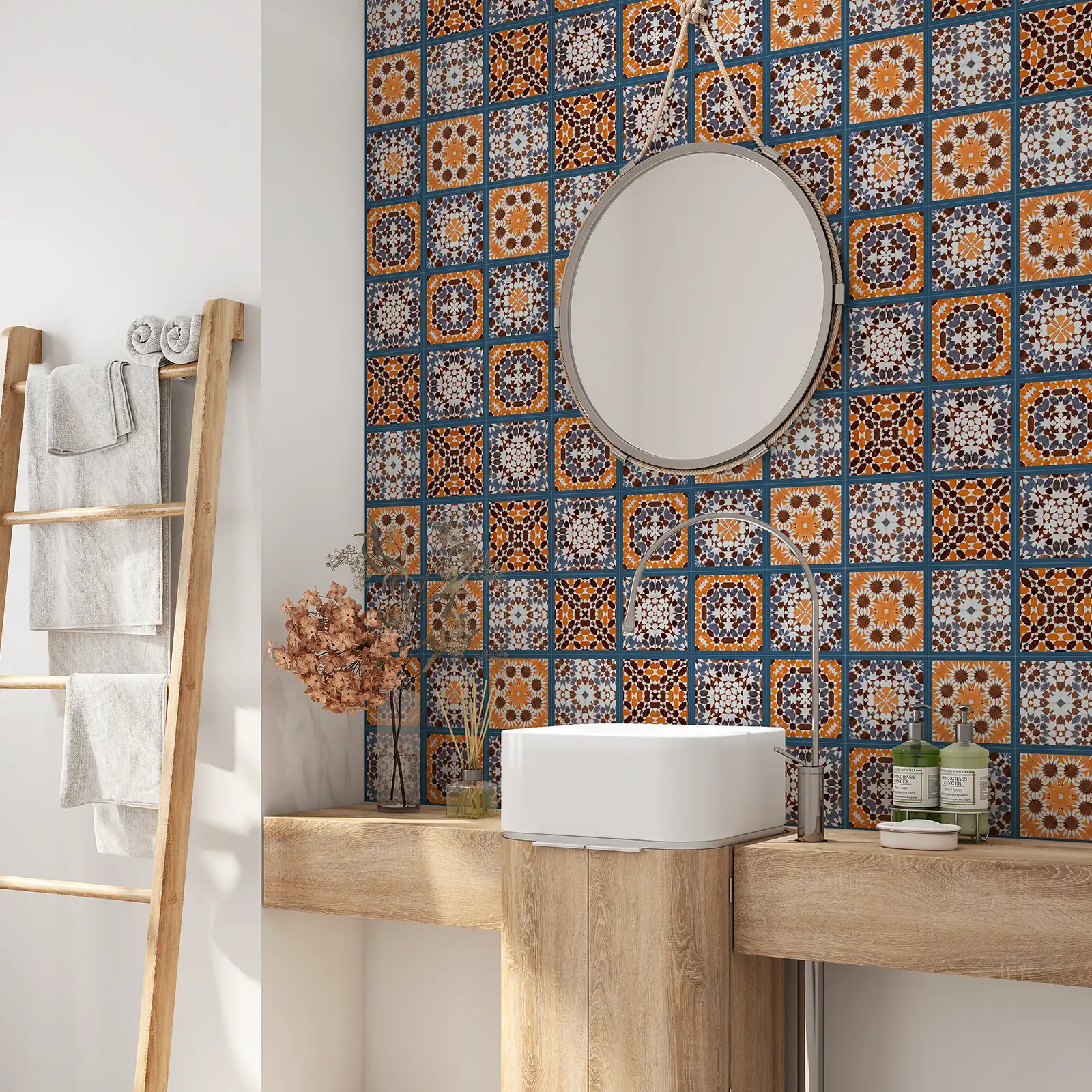 Peel and stick tile stickers - Retro Moroccan Designs
