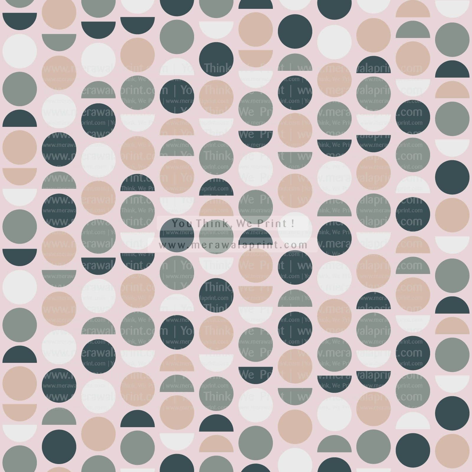 Modern Seamless Abstract Pattern with Circles and Semicircles – Geometric Wallpaper Design, merawalaprint. mera wala print