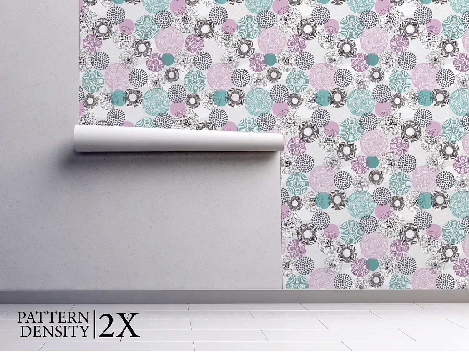 Endless Doodle Circles – Seamless Abstract Background Pattern, merawalaprint. mera wala print