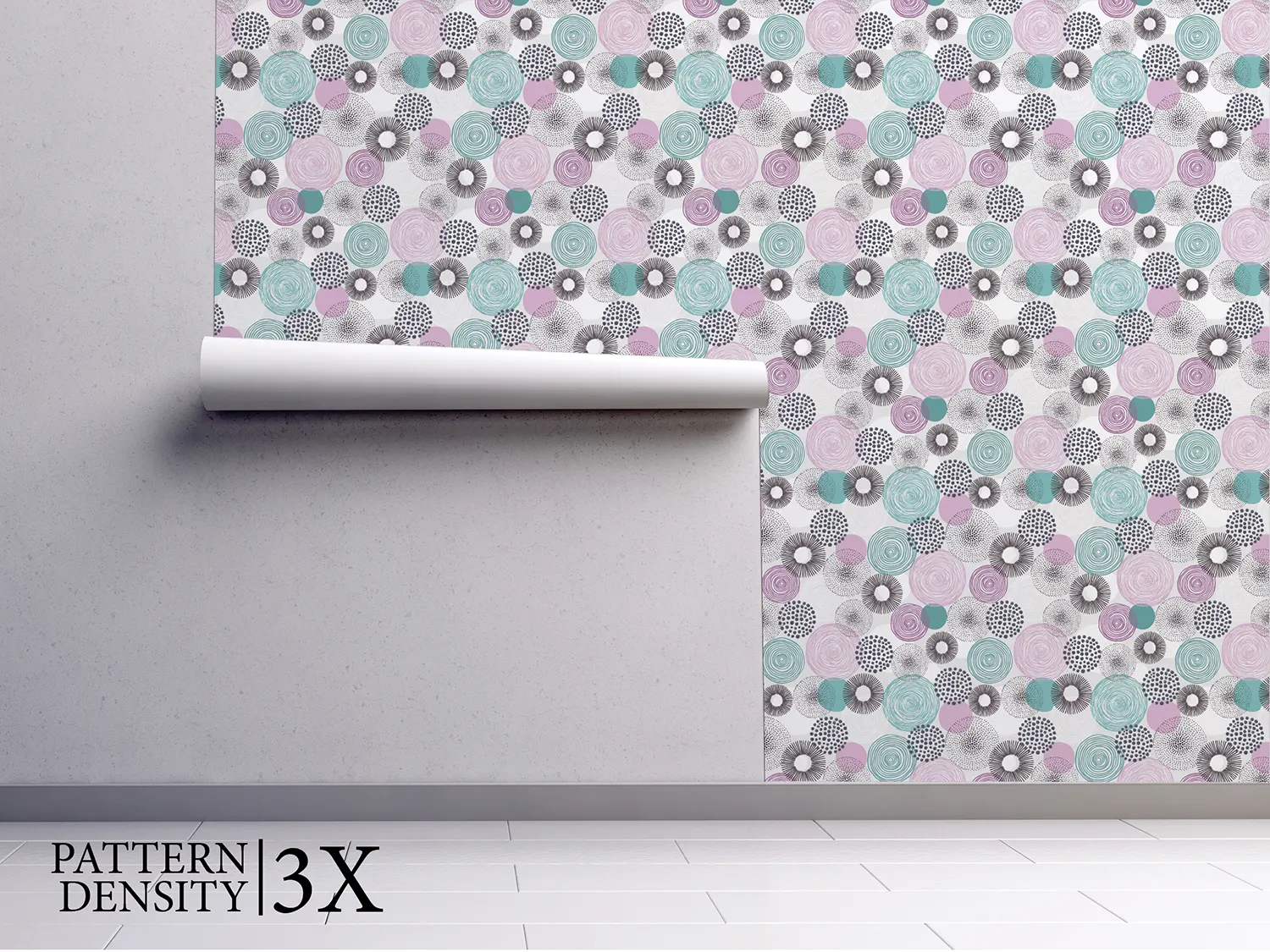 Endless Doodle Circles – Seamless Abstract Background Pattern, merawalaprint. mera wala print