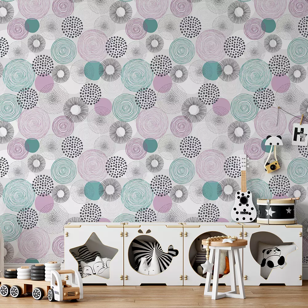 Endless Doodle Circles – Seamless Abstract Background Pattern, merawalaprint. mera wala print