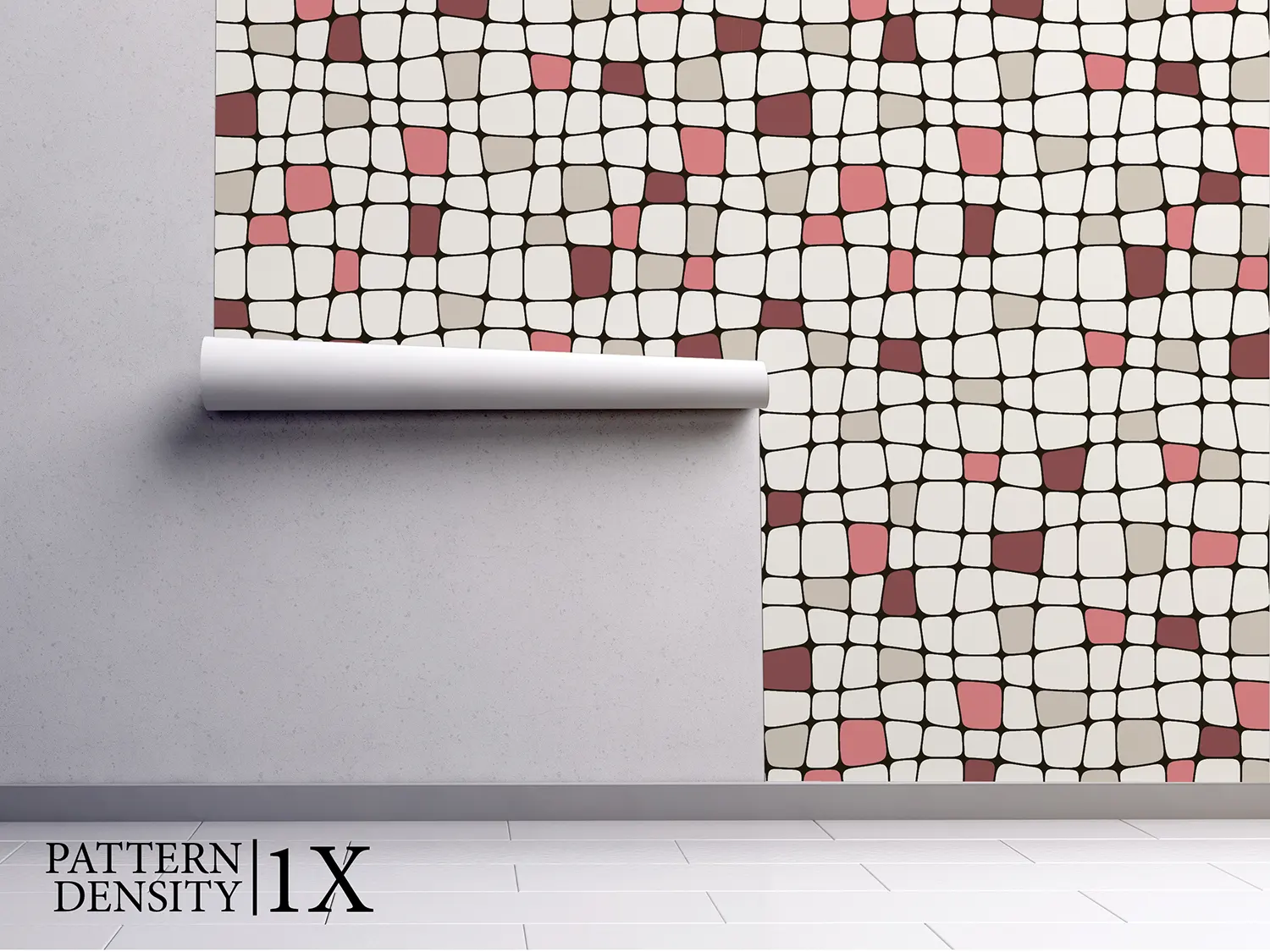 Grid Illusion Wallpaper – Stylish 3D Pastel Grid for Modern Interiors, merawalaprint. mera wala print