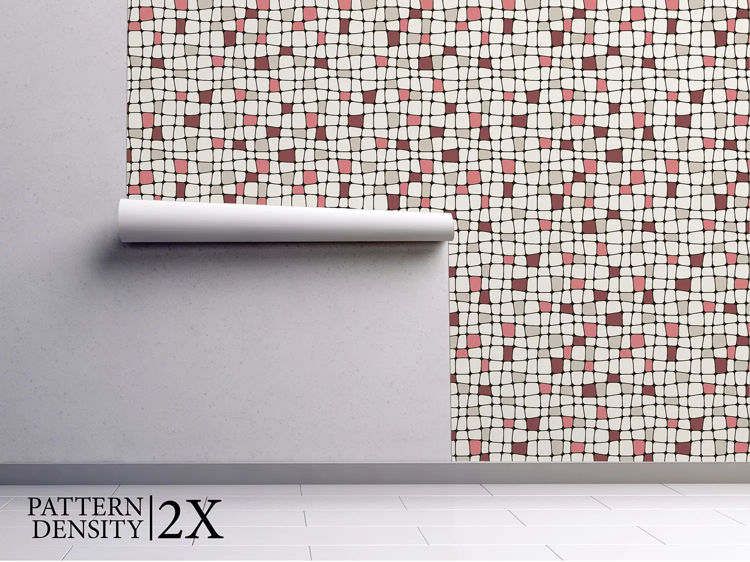 Grid Illusion Wallpaper – Stylish 3D Pastel Grid for Modern Interiors, merawalaprint. mera wala print