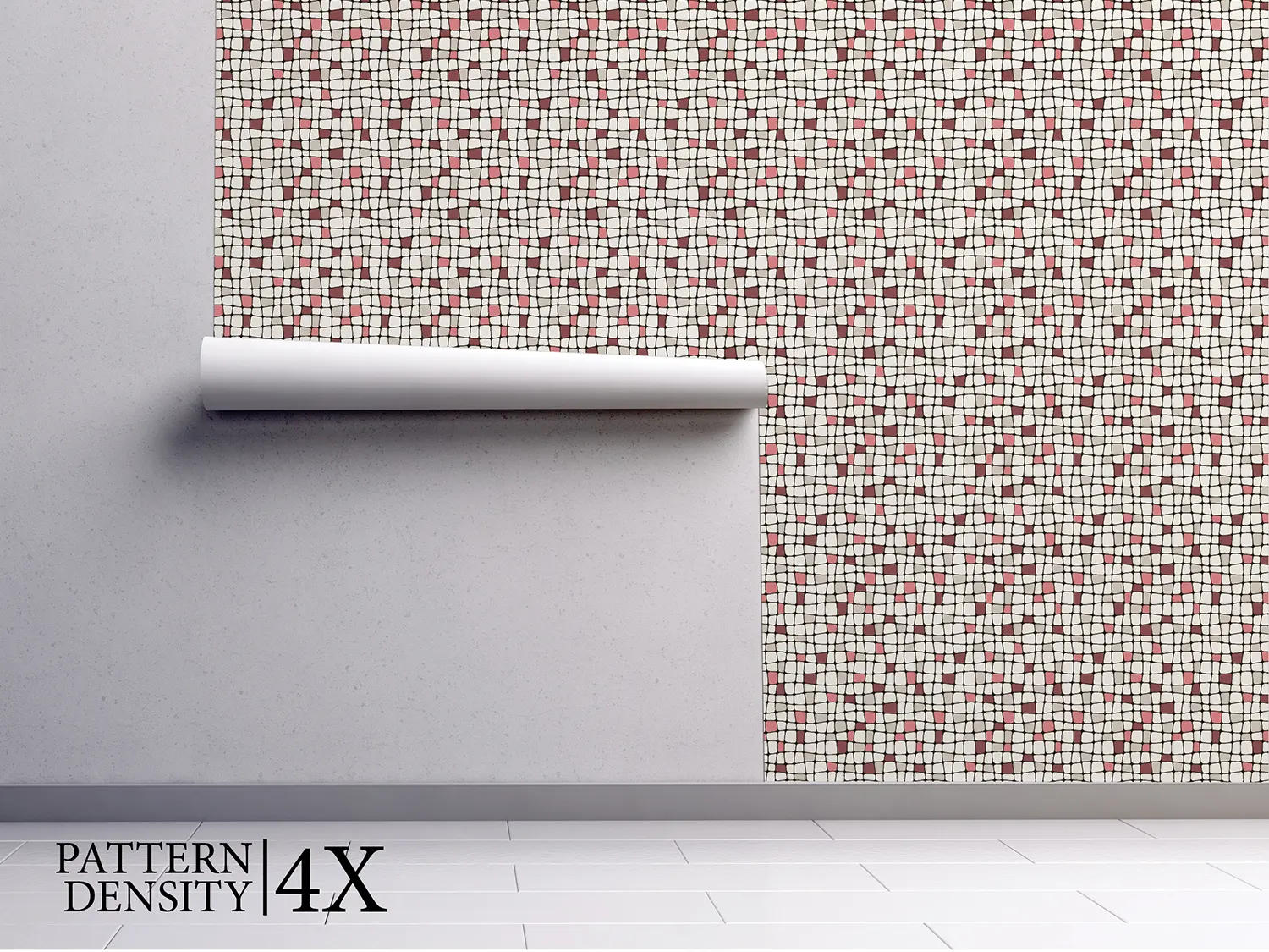 Grid Illusion Wallpaper – Stylish 3D Pastel Grid for Modern Interiors, merawalaprint. mera wala print