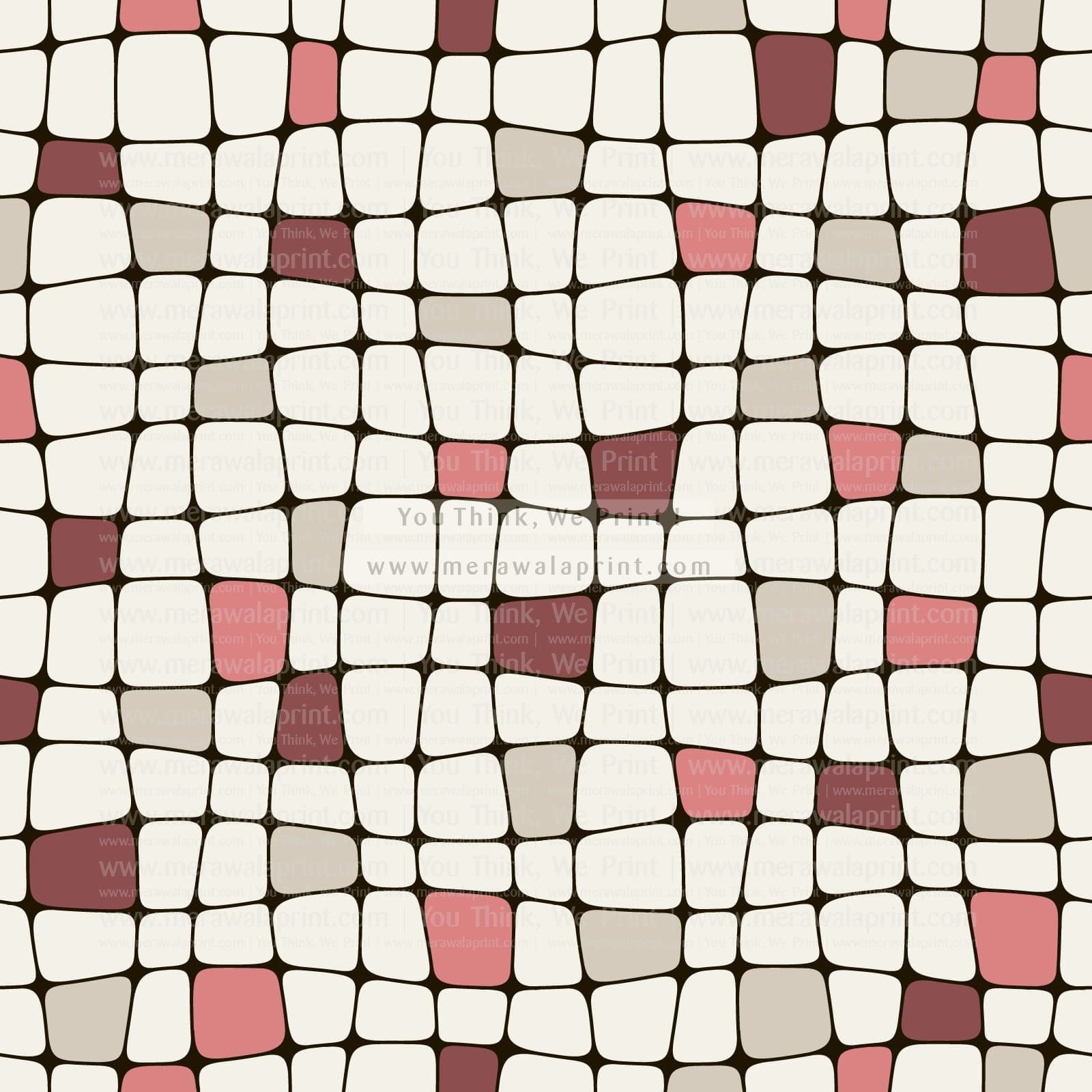 Stylish pastel grid with 3D illusion effect. Smooth curved squares. Stunning illusion Ideal for living room.
