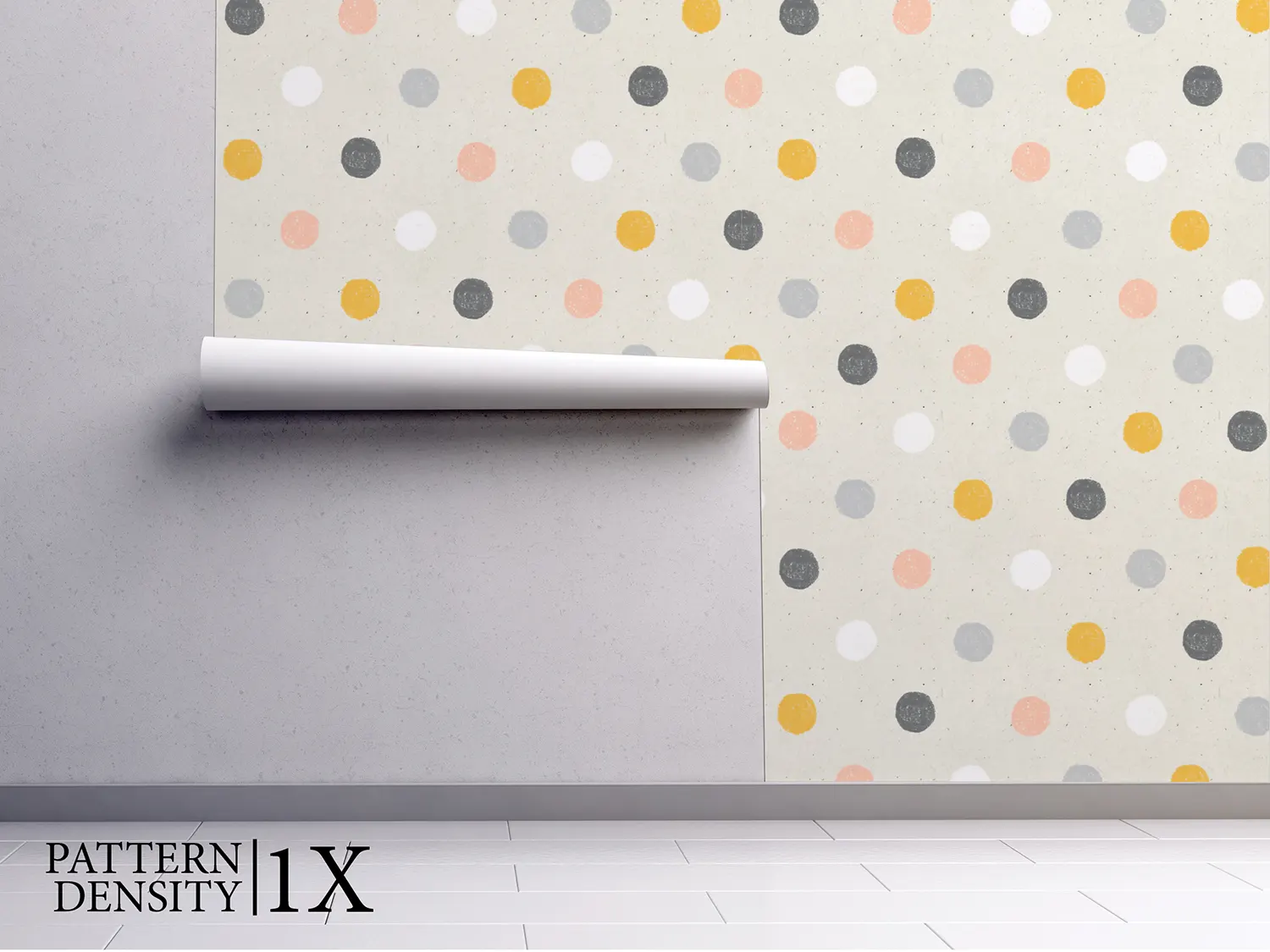 Chalk Dots Seamless Pattern – Handmade Multi-Coloured Dots on Paper Texture, merawalaprint. mera wala print