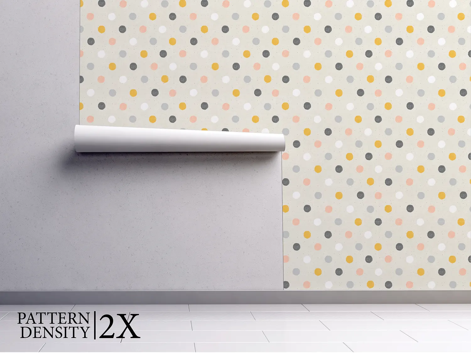 Chalk Dots Seamless Pattern – Handmade Multi-Coloured Dots on Paper Texture, merawalaprint. mera wala print
