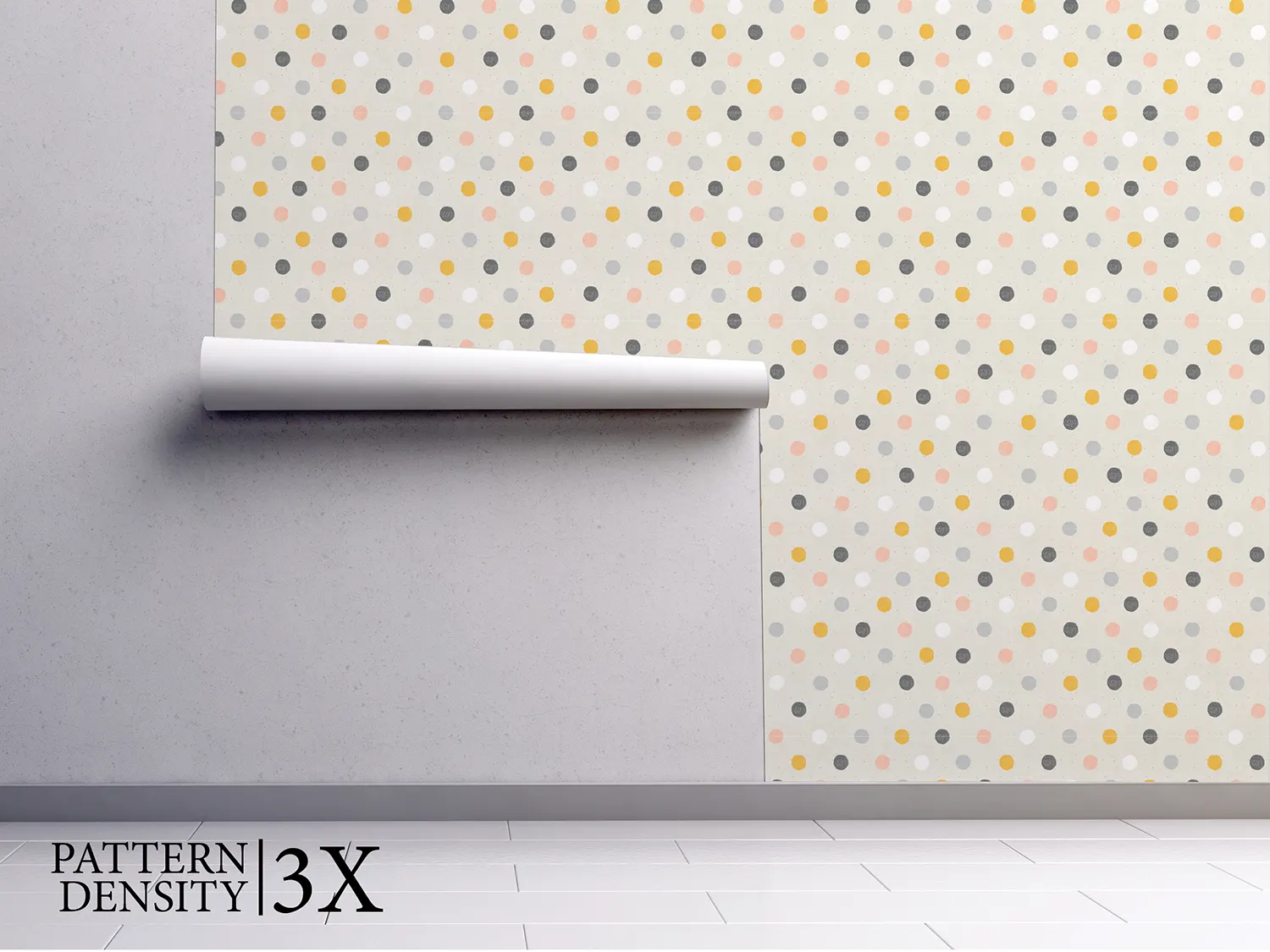 Chalk Dots Seamless Pattern – Handmade Multi-Coloured Dots on Paper Texture, merawalaprint. mera wala print