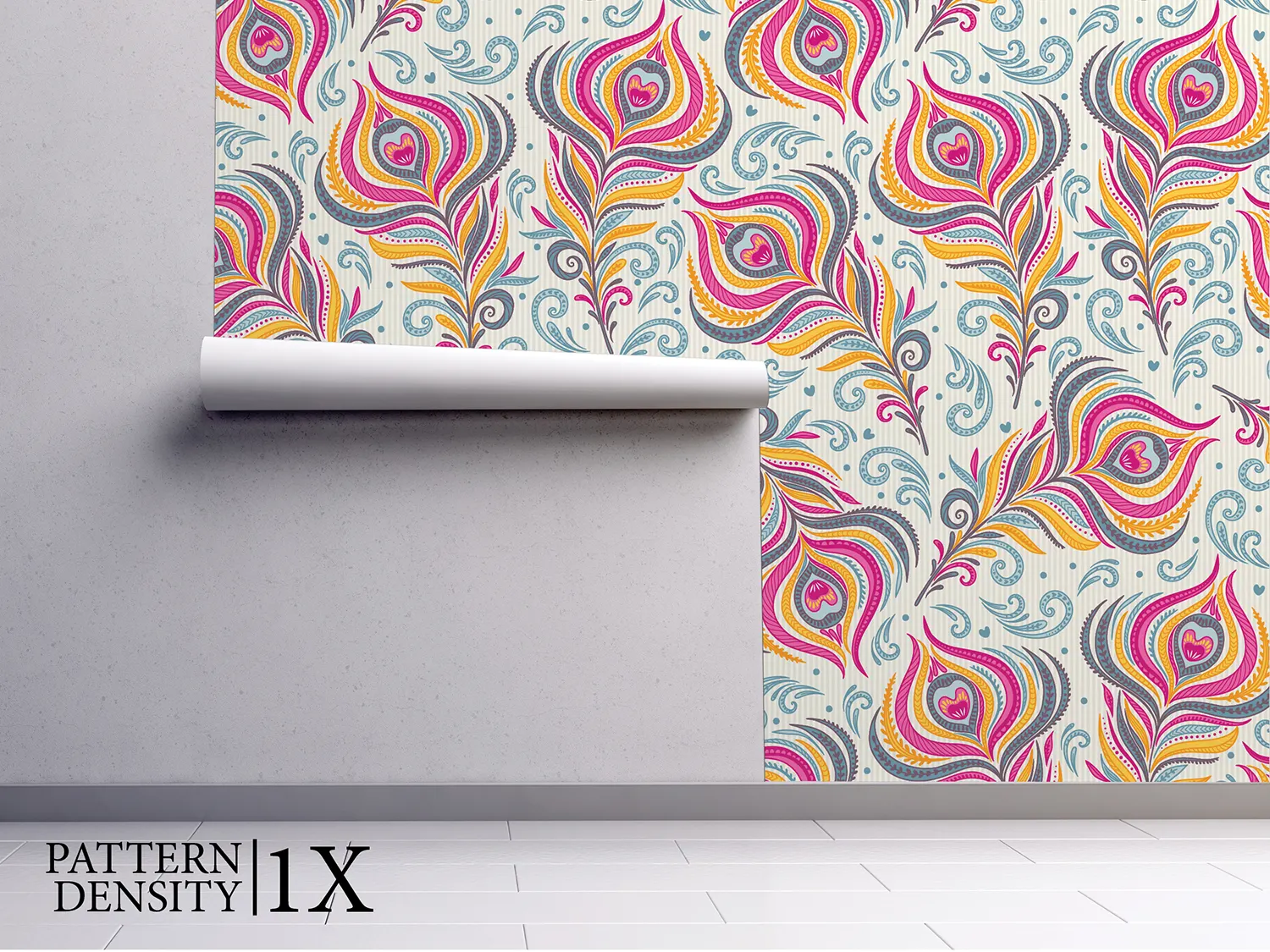 Peacock Feather Wallpaper – Elegant Mor Pankh Spiritual Wall Covering,merawalaprint. mera wala print