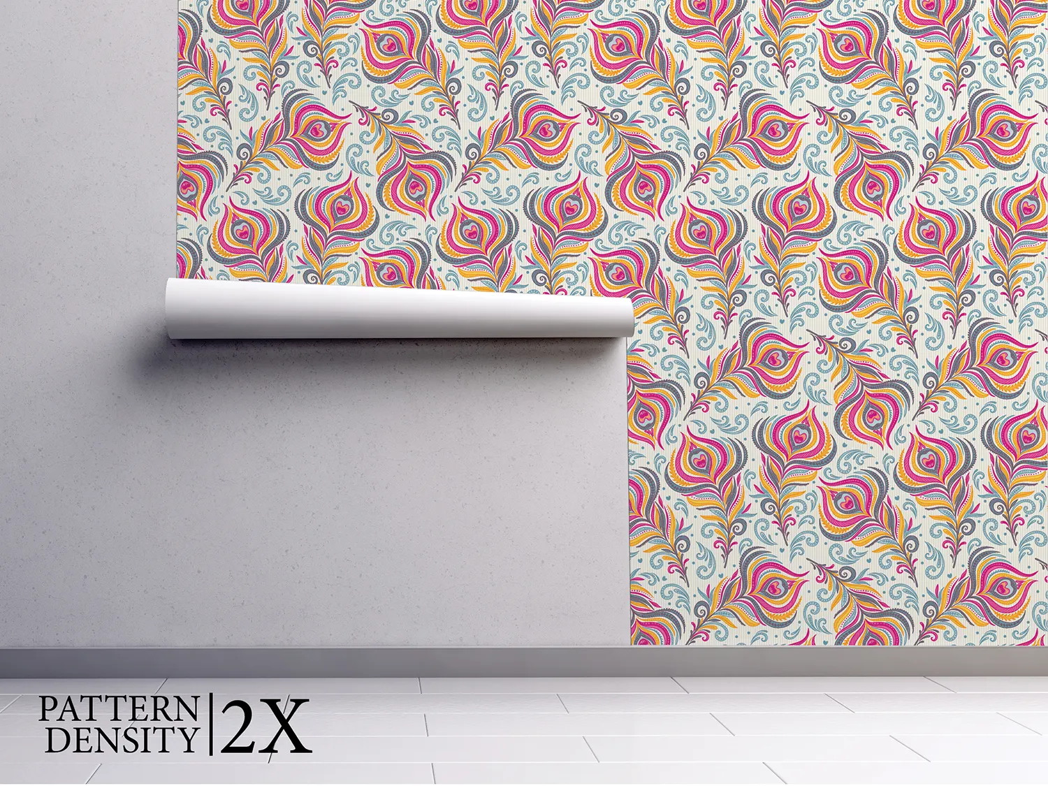 Peacock Feather Wallpaper – Elegant Mor Pankh Spiritual Wall Covering,merawalaprint. mera wala print