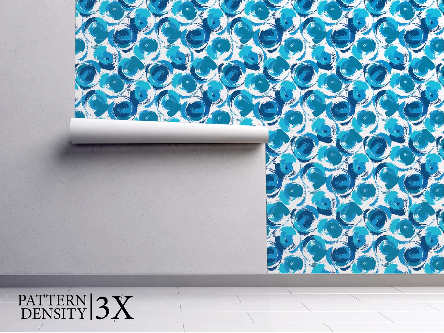 Stylish-pattern-with-blue-grunge-circles-
