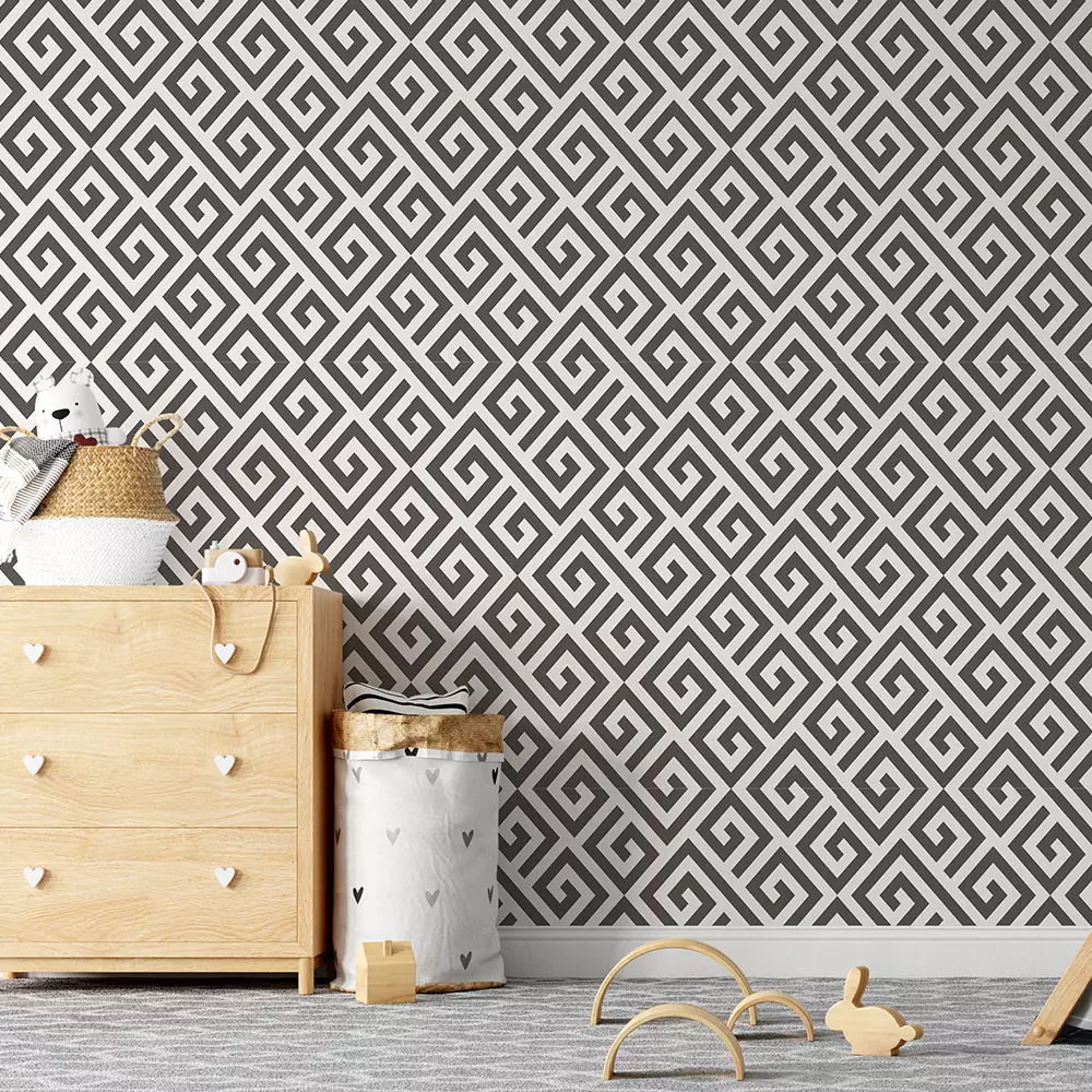 Greek Key Vintage Wallpaper – Timeless Elegance in a Classic Geometric Design, merawalaprint. mera wala print
