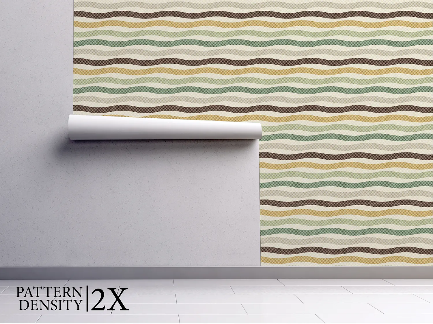 Pastel Wavy Mesh Stripes Wallpaper – Seamless Vector Pattern with Stylish Fabric Texture, merawalaprint. mera wala print