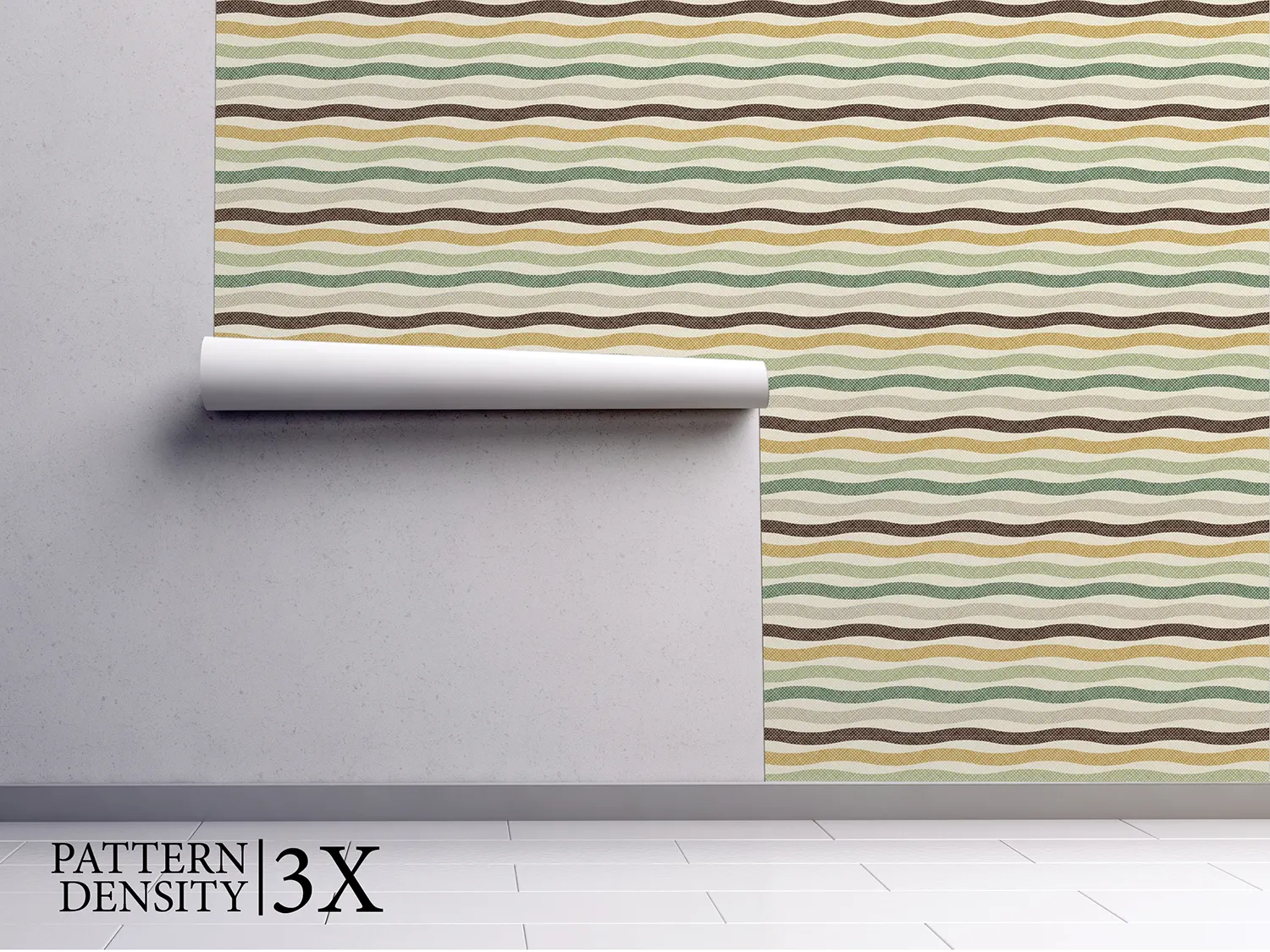 Pastel Wavy Mesh Stripes Wallpaper – Seamless Vector Pattern with Stylish Fabric Texture, merawalaprint. mera wala print